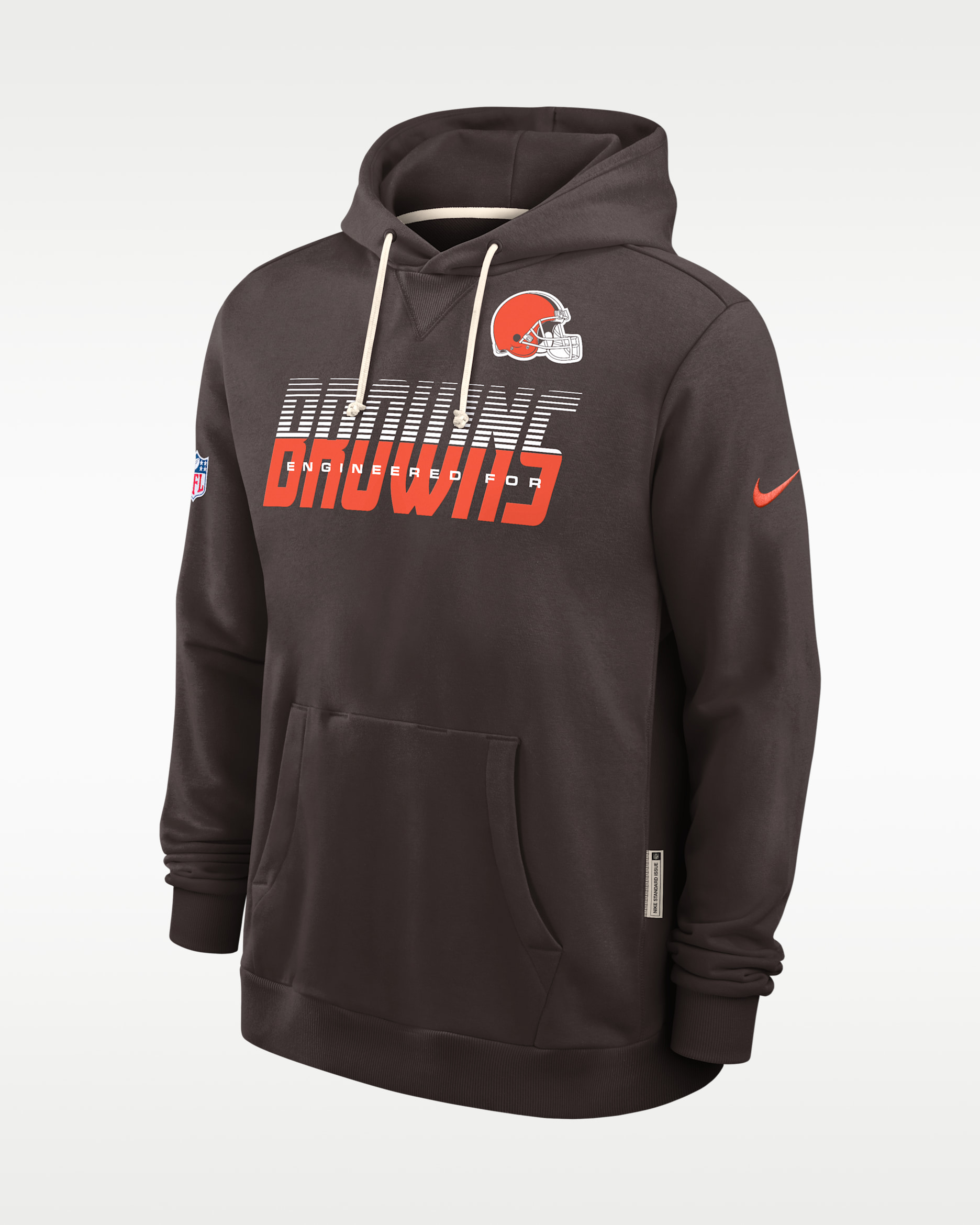 Cleveland Browns Sideline Standard Issue Men's Nike Dri-FIT NFL Pullover Hoodie - Brown