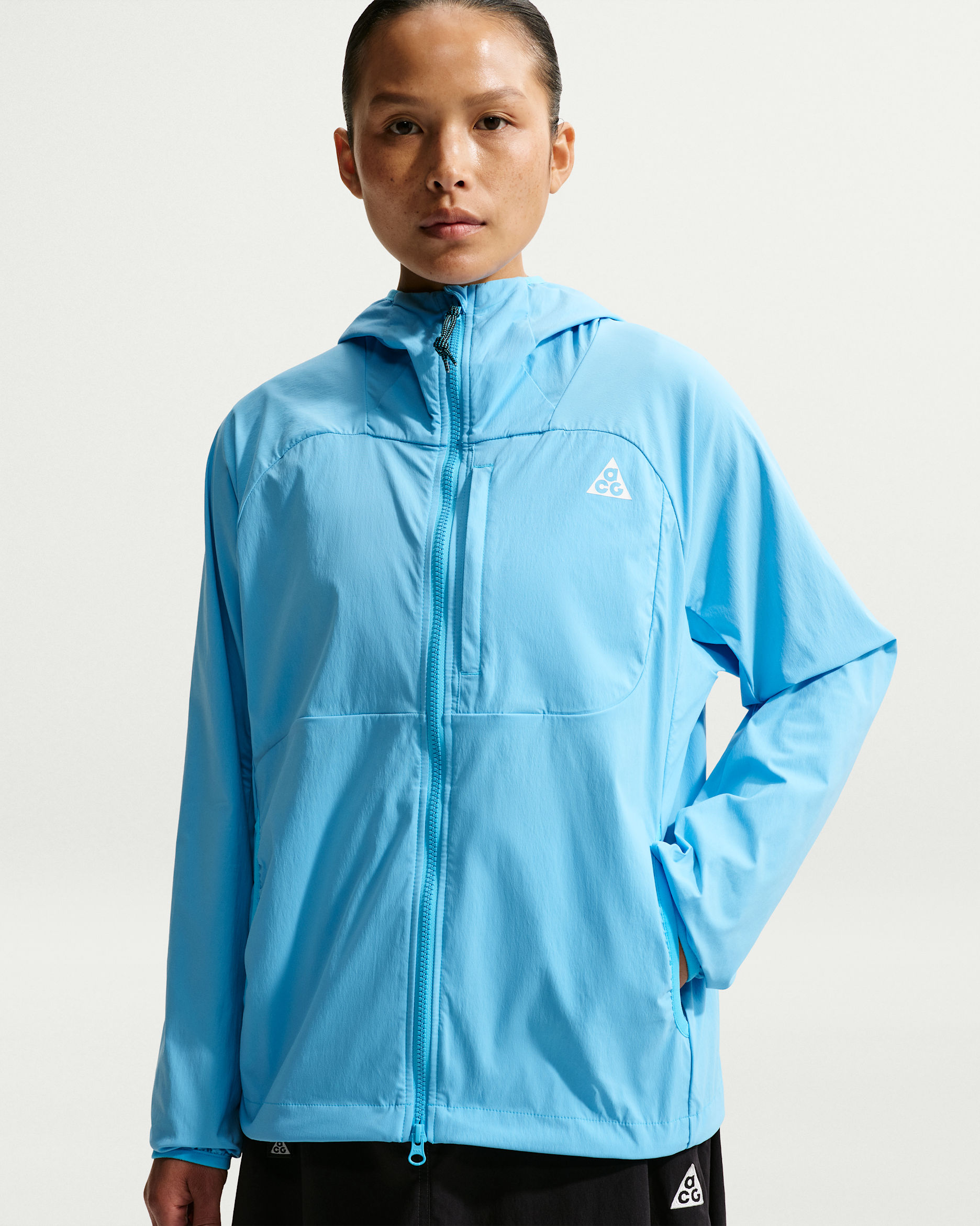 Nike ACG "Five Towers" 女款 UV 防護外套 - Baltic Blue/Baltic Blue/黑色/Summit White