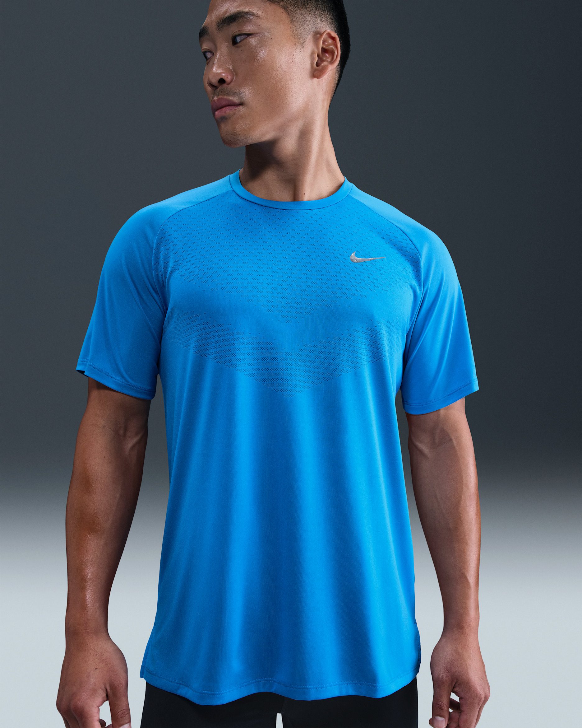 Haut de running à manches courtes Dri-FIT ADV Nike Stride pour homme - Blue Hero