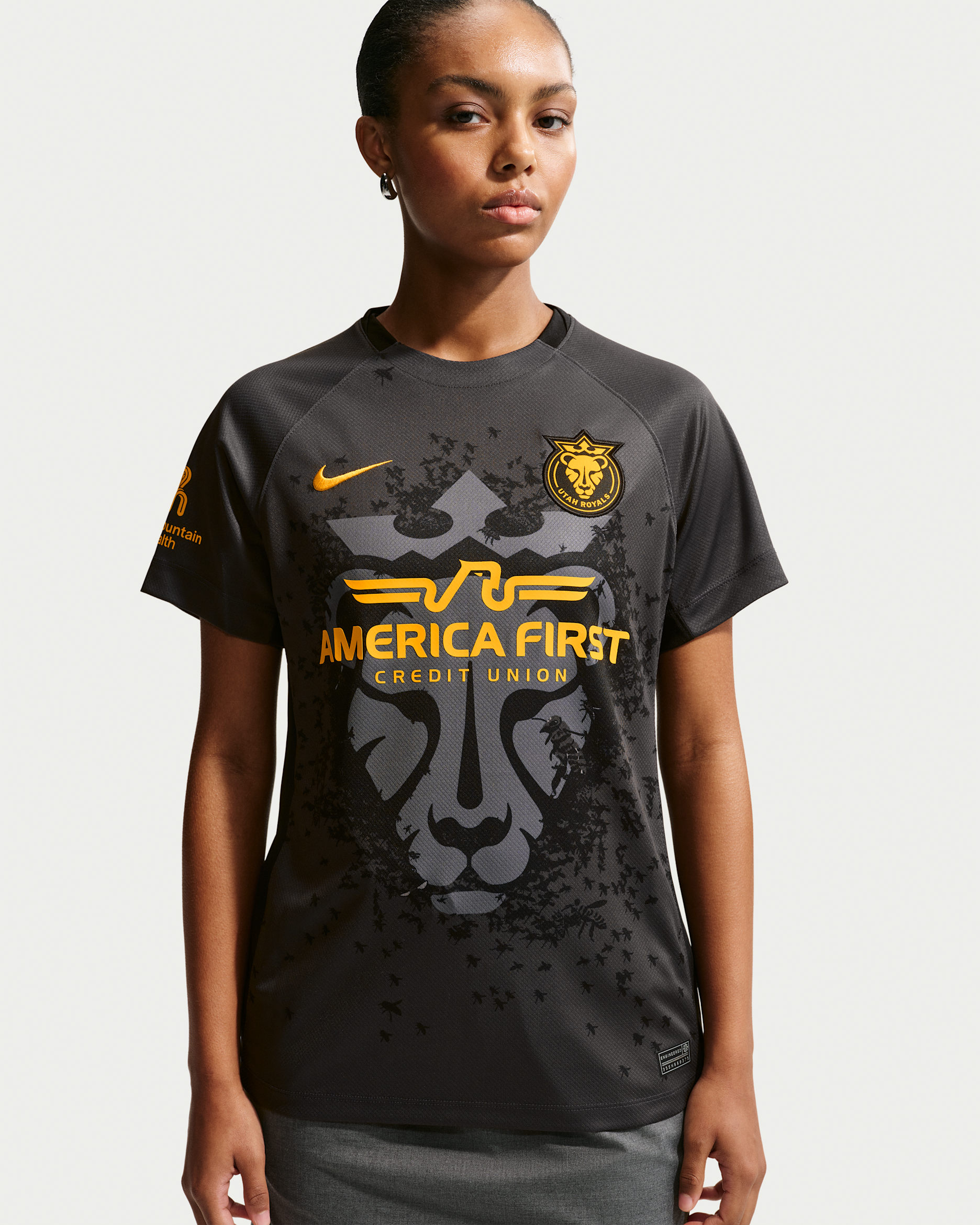 Utah Royals Stadium Away Women's Nike Dri-FIT NWSL Replica Jersey - Anthracite