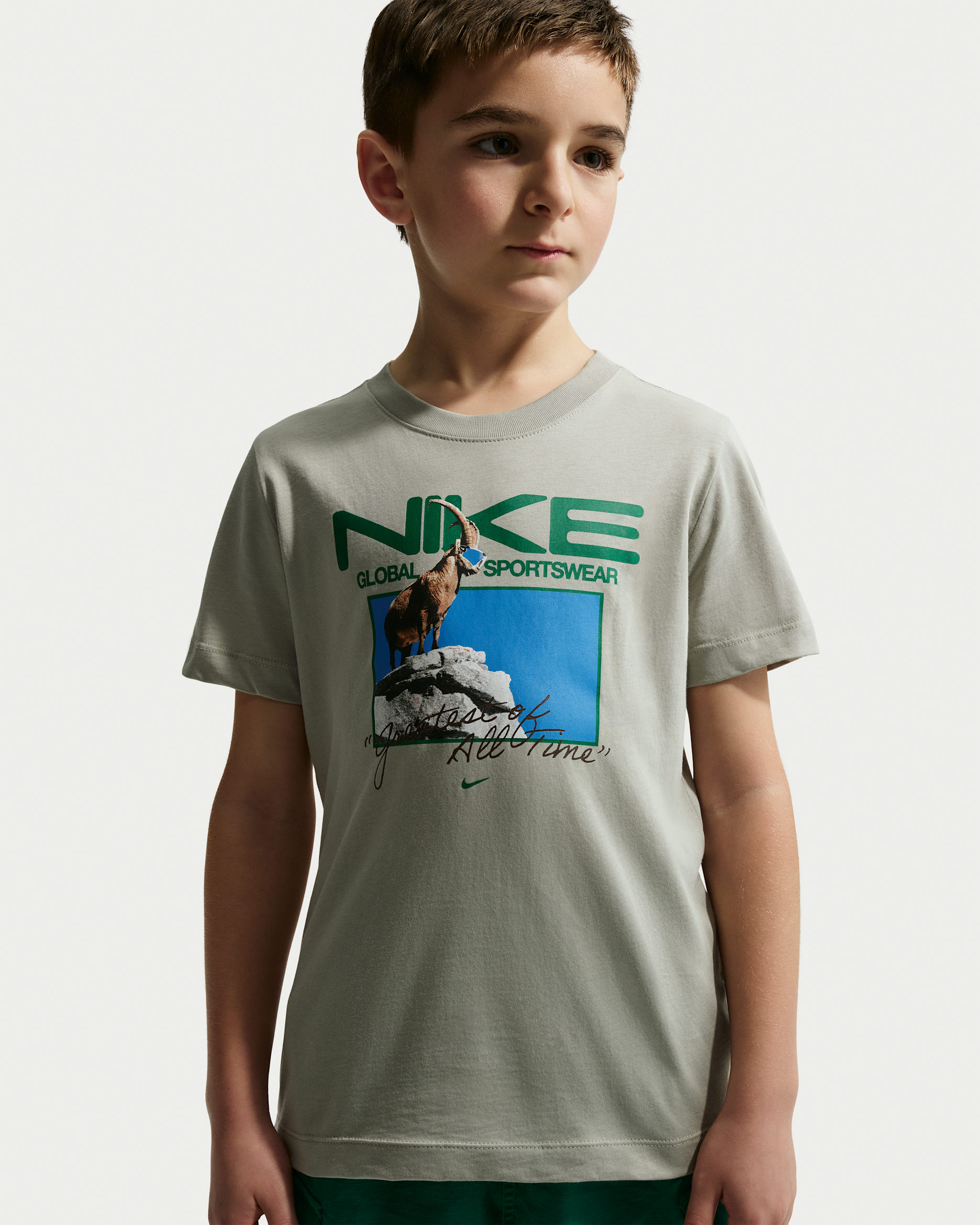 Nike Sportswear Big Kids' T-Shirt - Spruce Fog