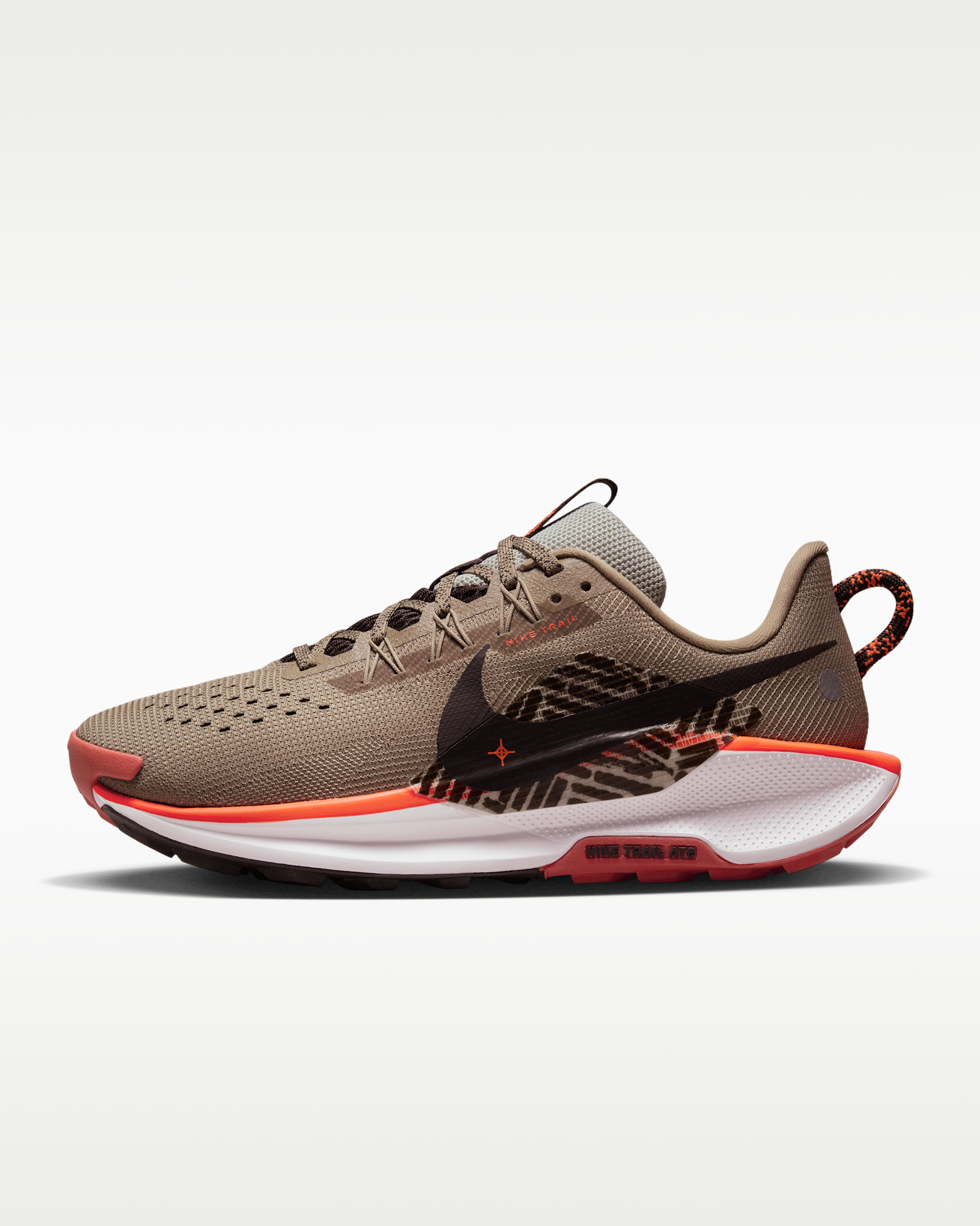 Tenis de trail running para mujer Nike Pegasus Trail 5 - Caqui/Hipercarmesí/Coral vintage/Marrón terciopelo