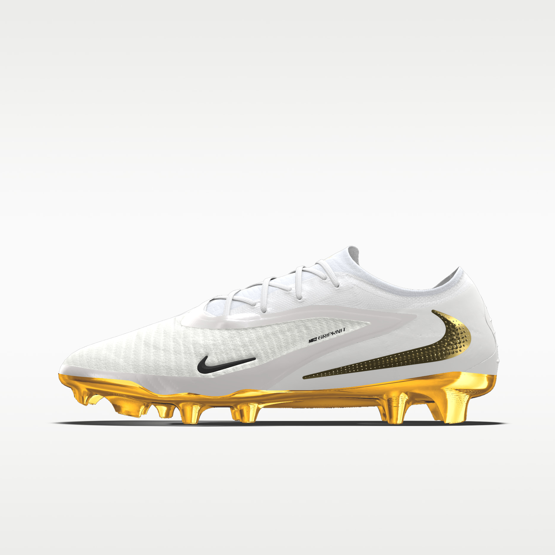 Crampons de foot pour terrain sec personnalisables Nike Phantom 6 Low Elite By You - Blanc/Blanc/Multicolore