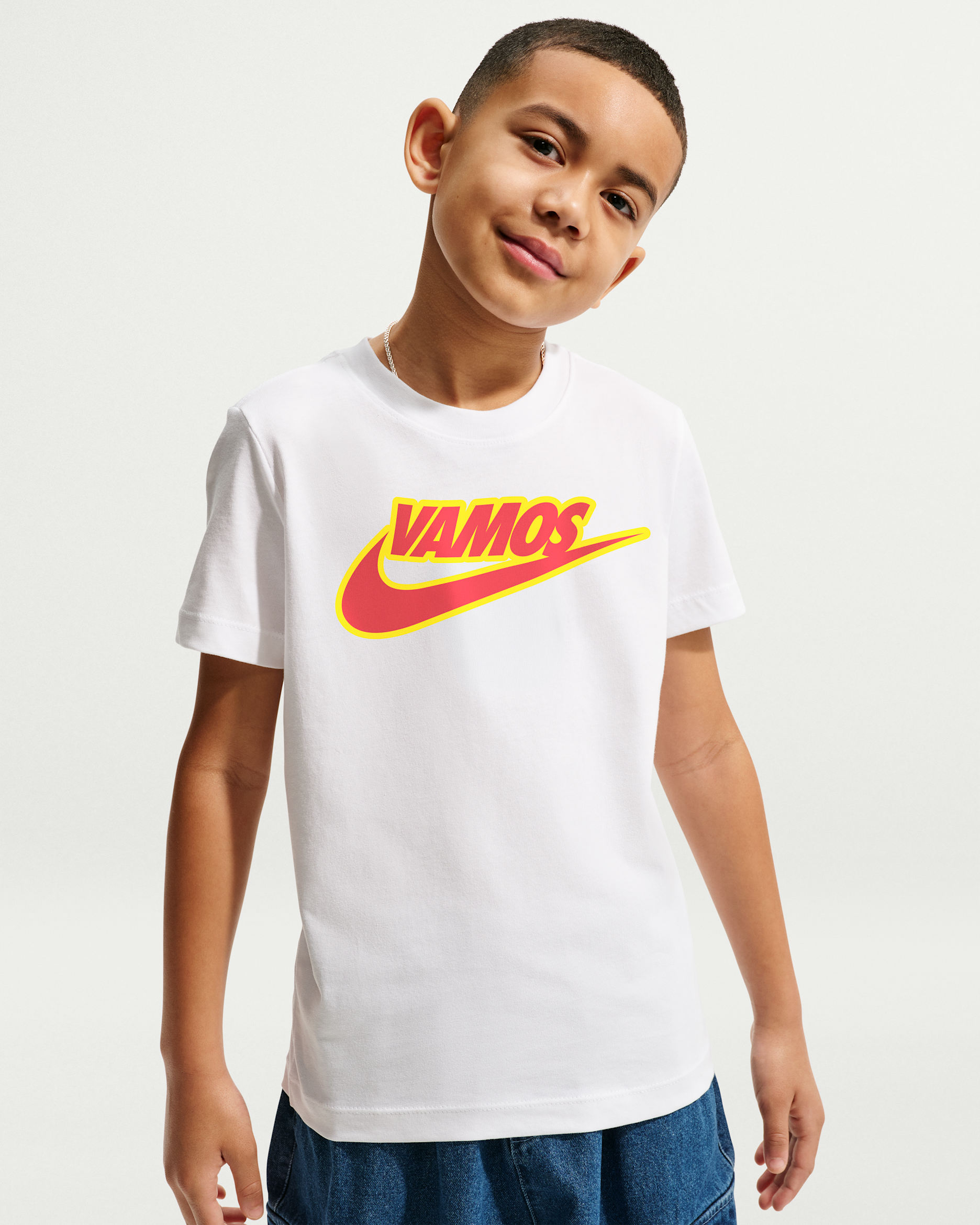 Nike Older Kids' Football T-Shirt - White