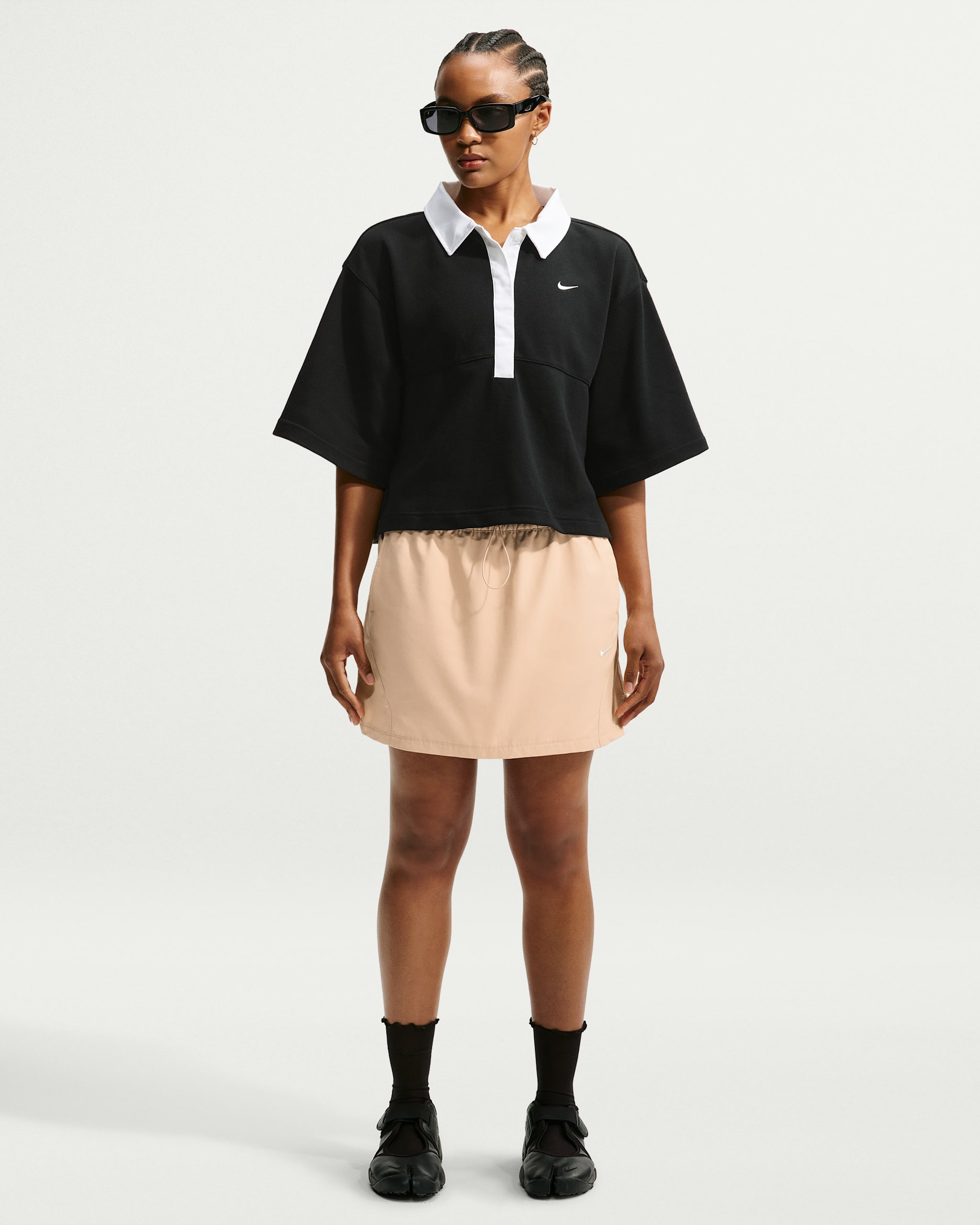 Minifalda de tiro medio para mujer Nike Sportswear - Lino/Lino/Tiza