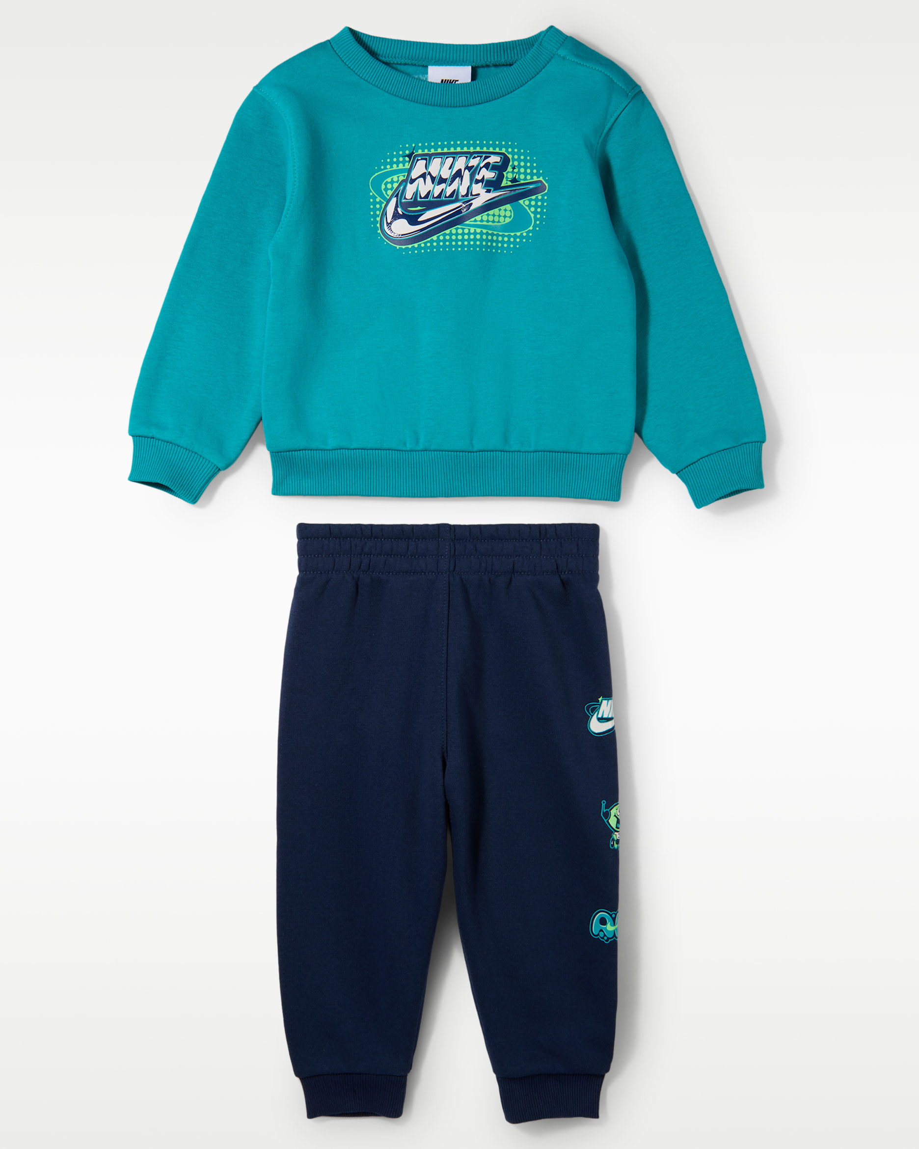 Conjunto de 2 piezas de sudadera de cuello redondo de tejido Fleece Brand Ambassador para bebé (12-24 M) Nike Sportswear - Azul marino medianoche