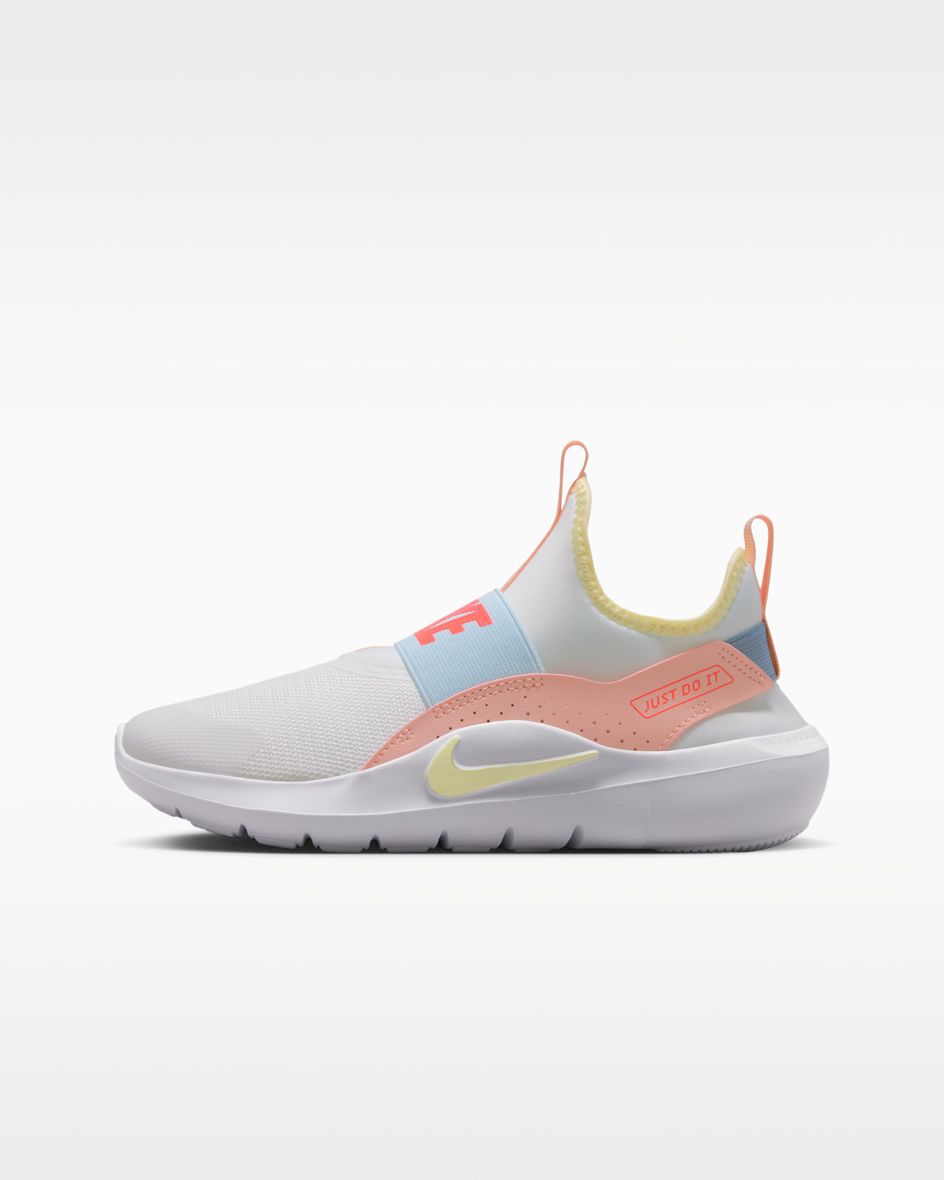 Nike Flex Runner 4 Big Kids' Running Shoes - Summit White/Arctic Orange/Hot Lava/Life Lime