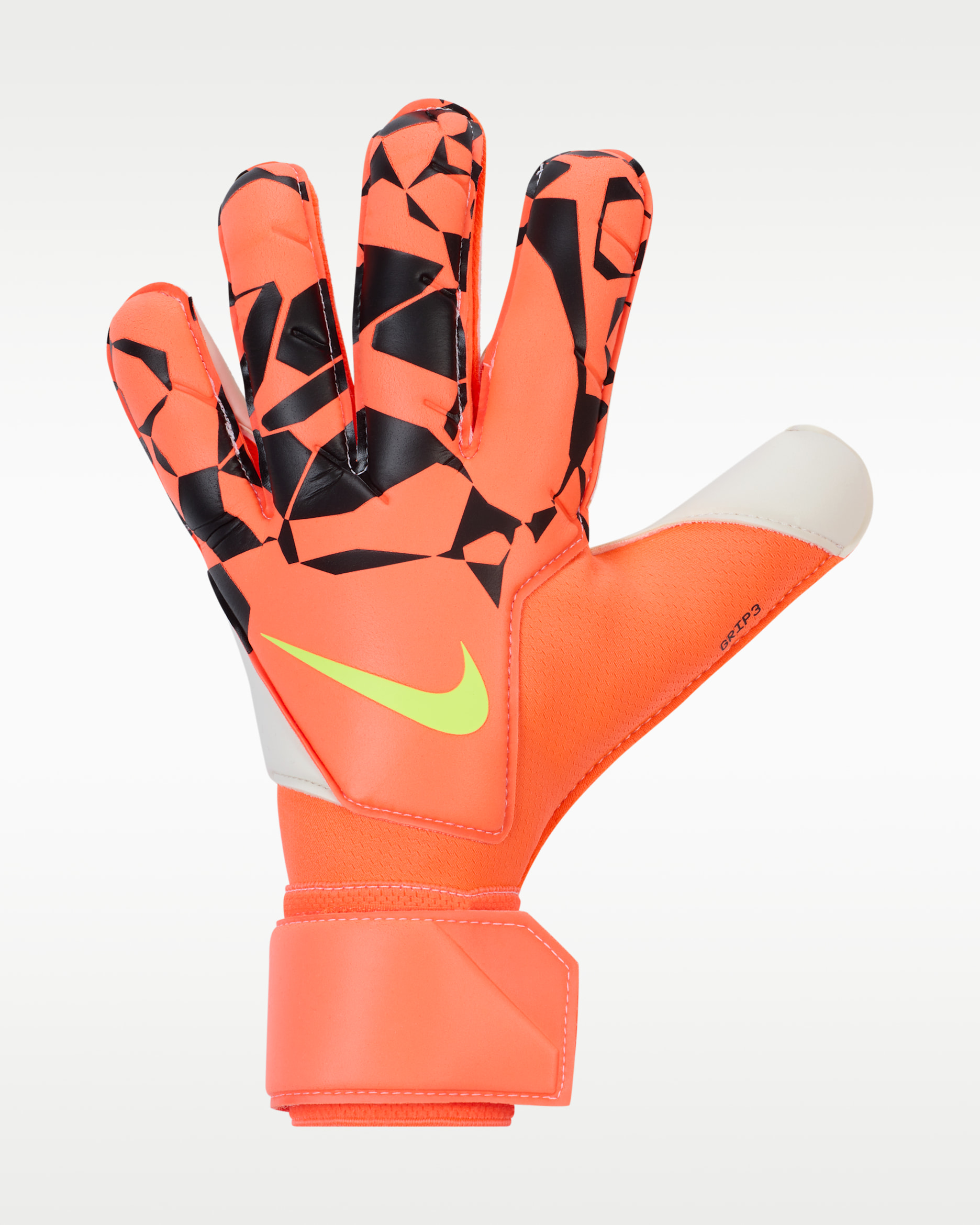 Nike Grip3 Goalkeeper Football Gloves - Hyper Crimson/Black/Volt
