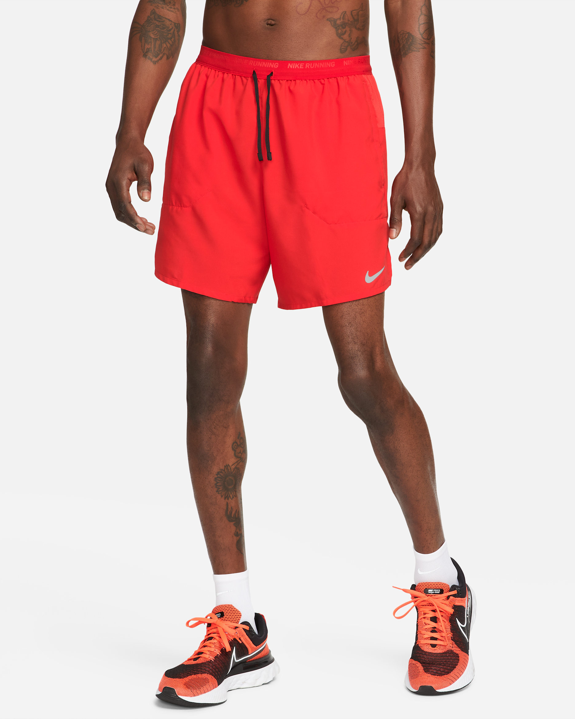 Nike Stride Men's Dri-FIT 7" 2-in-1 Running Shorts - University Red/Black/Black