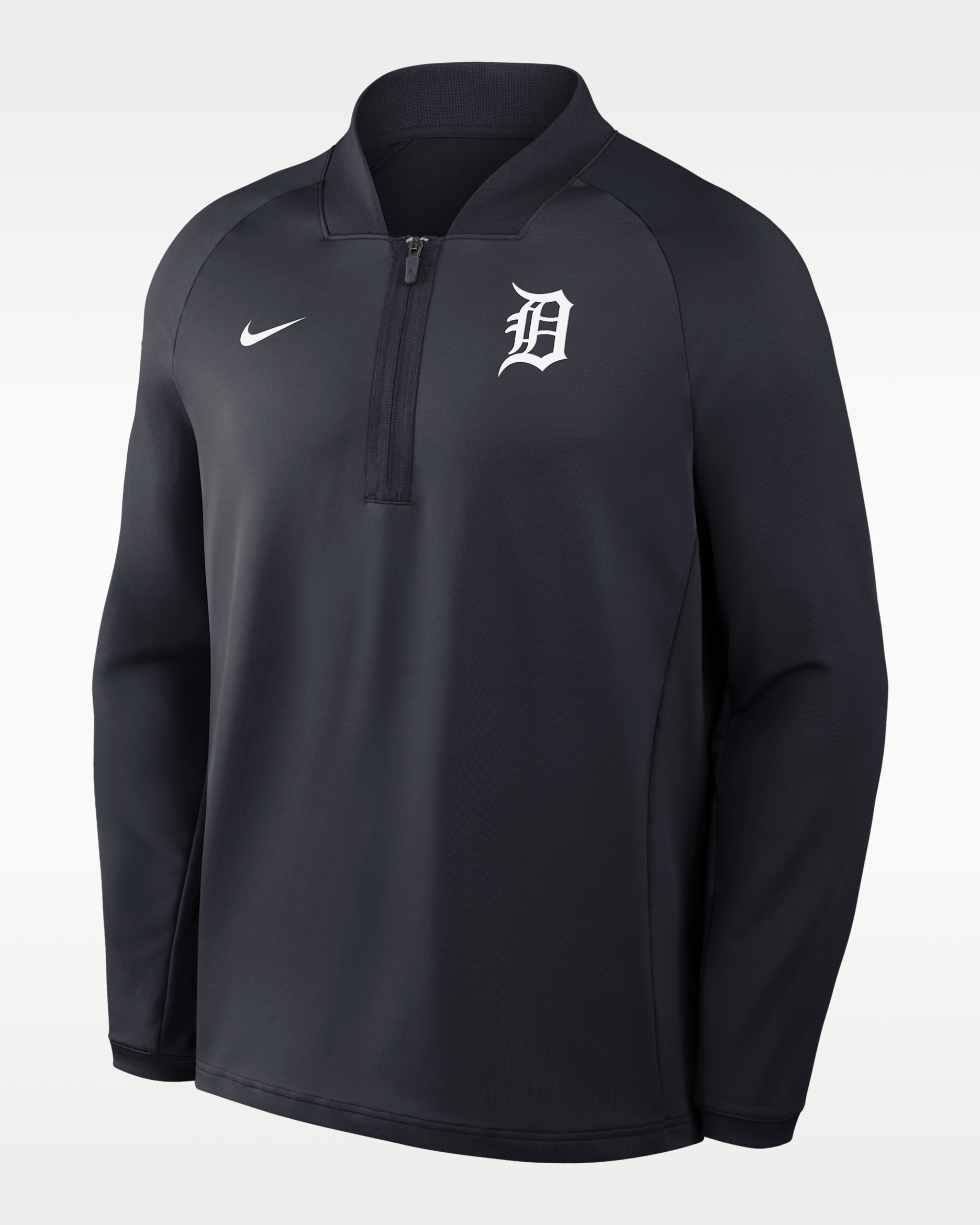 Detroit Tigers Authentic Collection Men's Nike Dri-FIT MLB 1/2-Zip Long-Sleeve Top - Navy