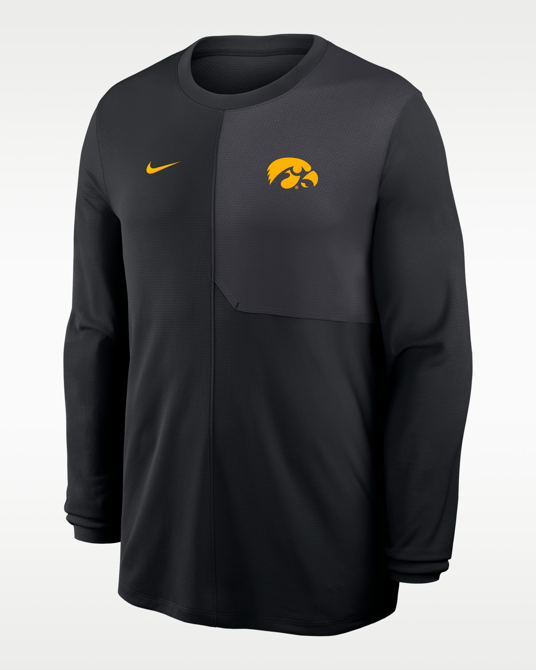 Iowa Sideline Coach Men's Nike Dri-FIT College Long-Sleeve Top - Black