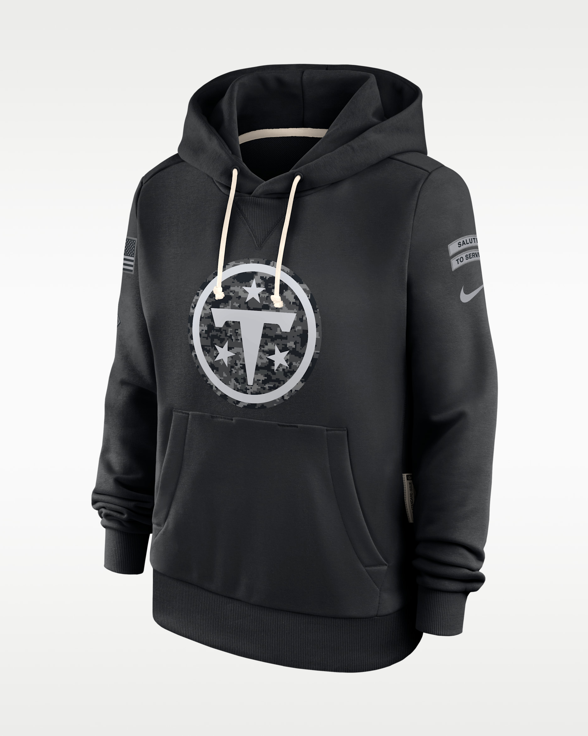Tennessee Titans Salute to Service Sideline Women's Nike Dri-FIT NFL Pullover Hoodie - Black