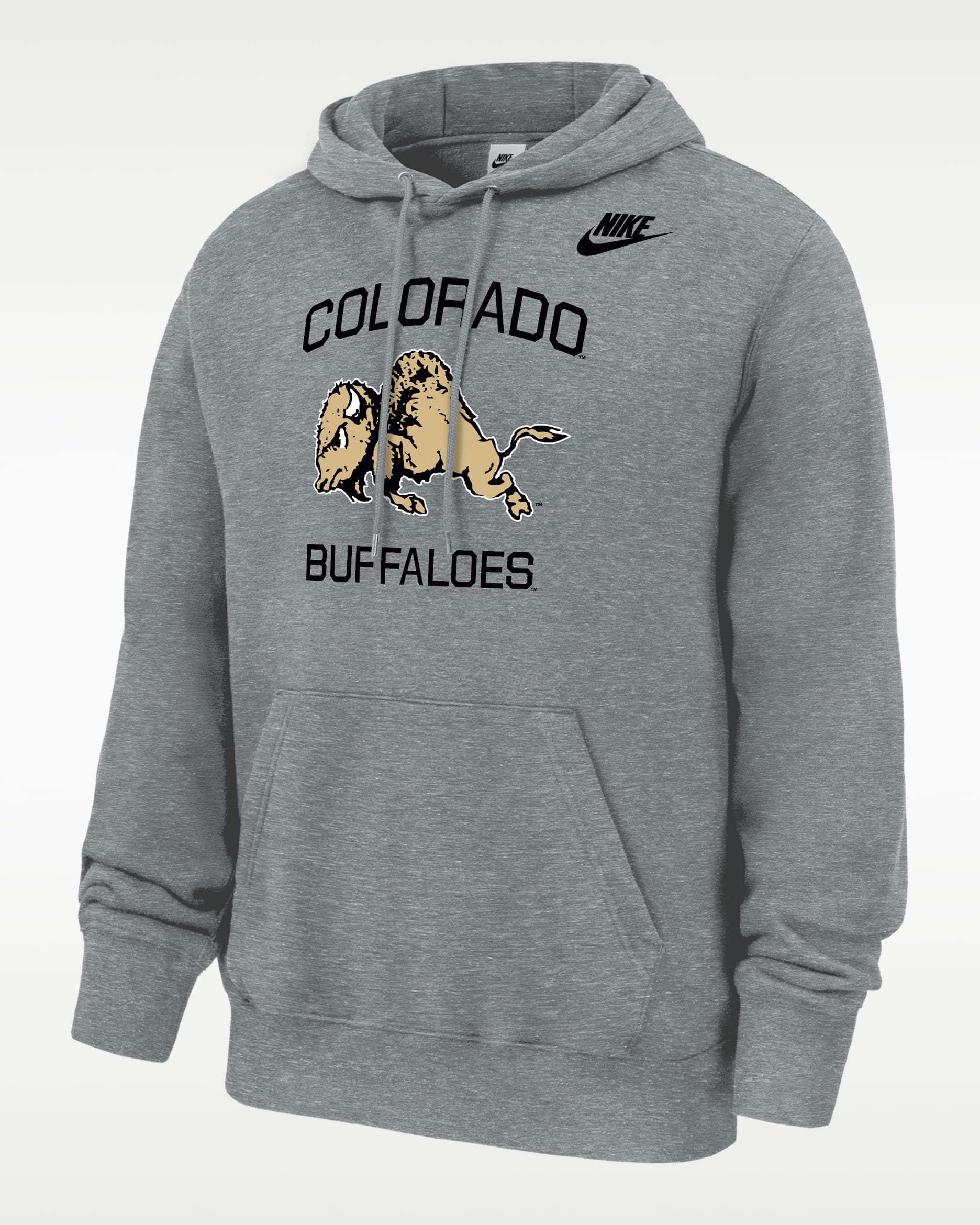 Colorado Buffaloes Club Men's Nike Football Fleece Pullover Hoodie - Dark Grey Heather