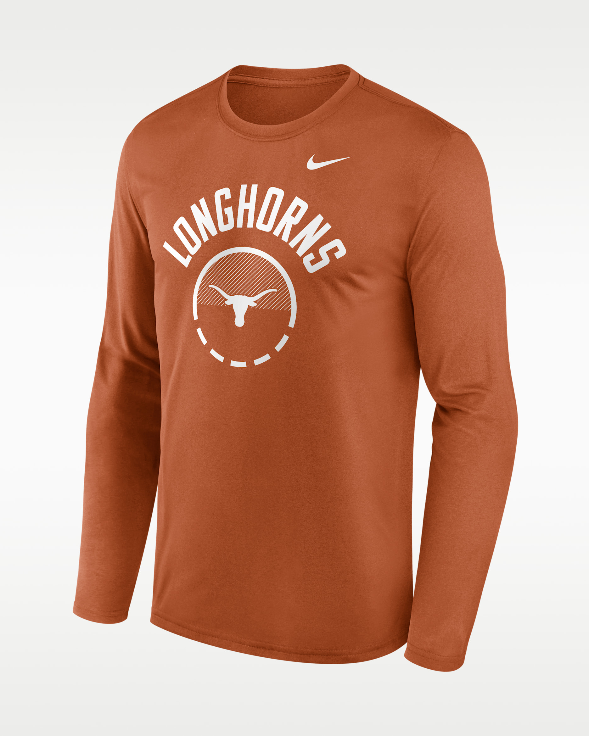 Texas Courtside Men's Nike Dri-FIT College Long-Sleeve T-Shirt - Burnt Orange