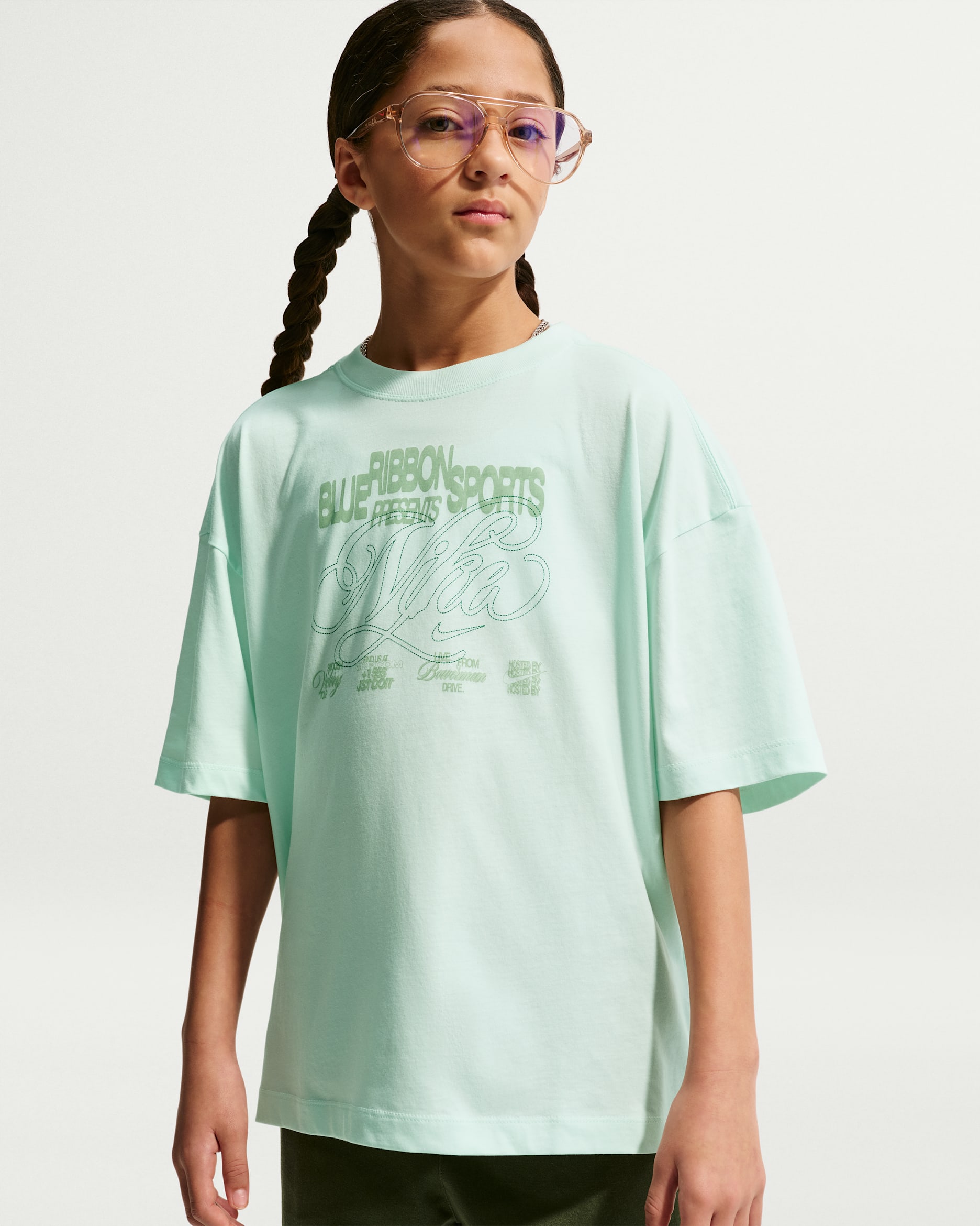 T-shirt oversize Nike Sportswear pour ado - Barely Green