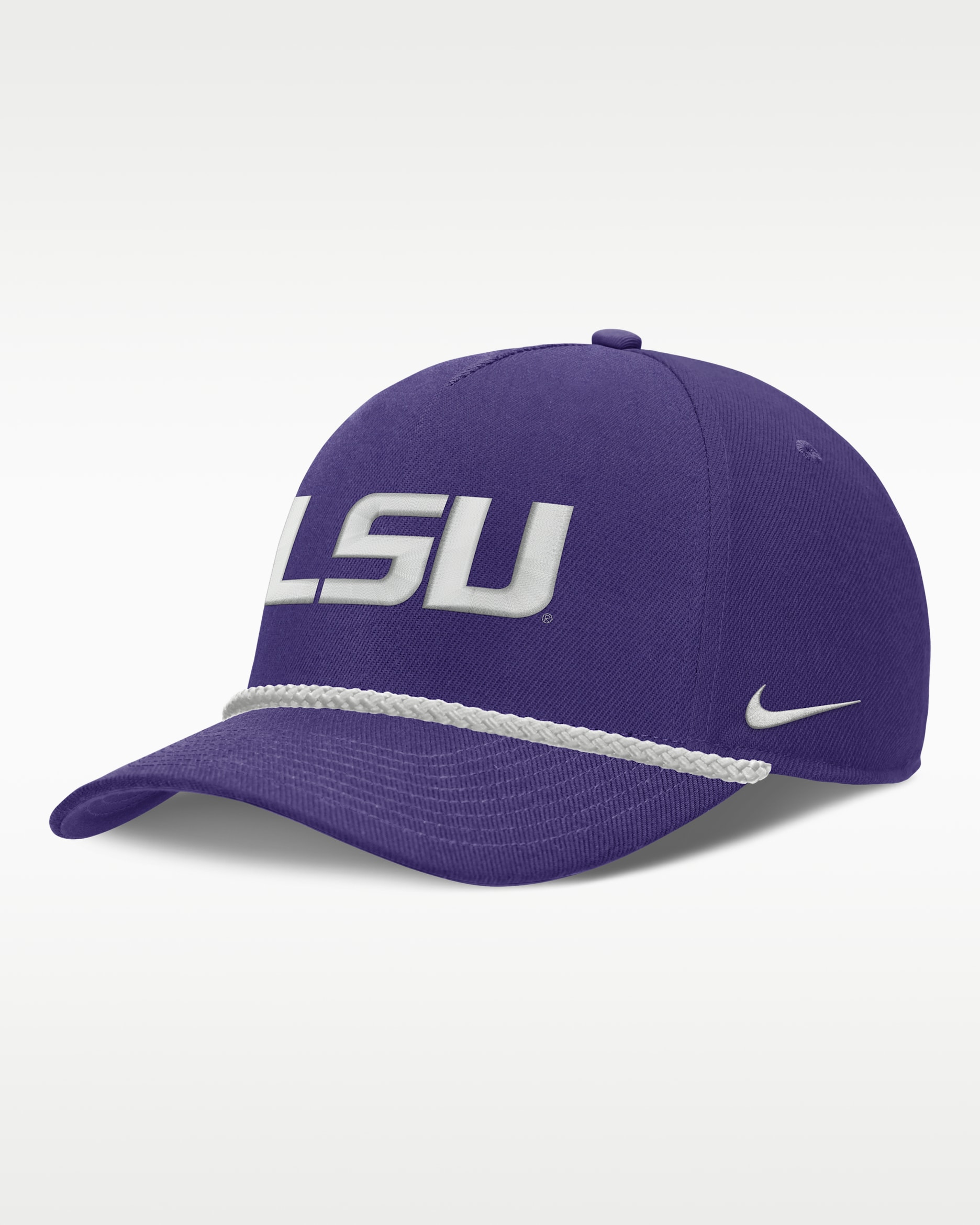LSU Sideline Rope Rise Men's Nike College Adjustable Hat - Court Purple