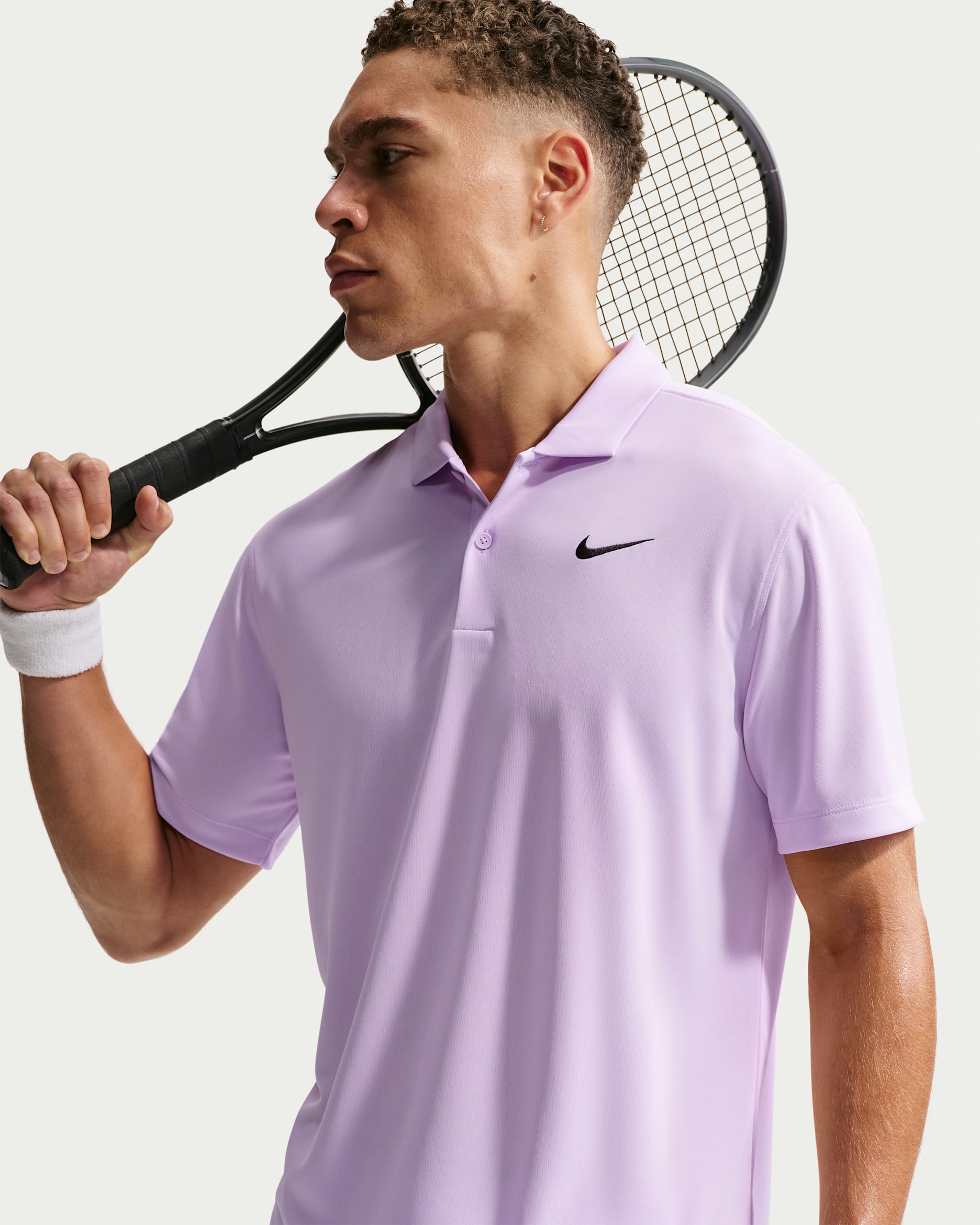 Polo de tenis para hombre NikeCourt Dri-FIT - Bruma violeta/Negro