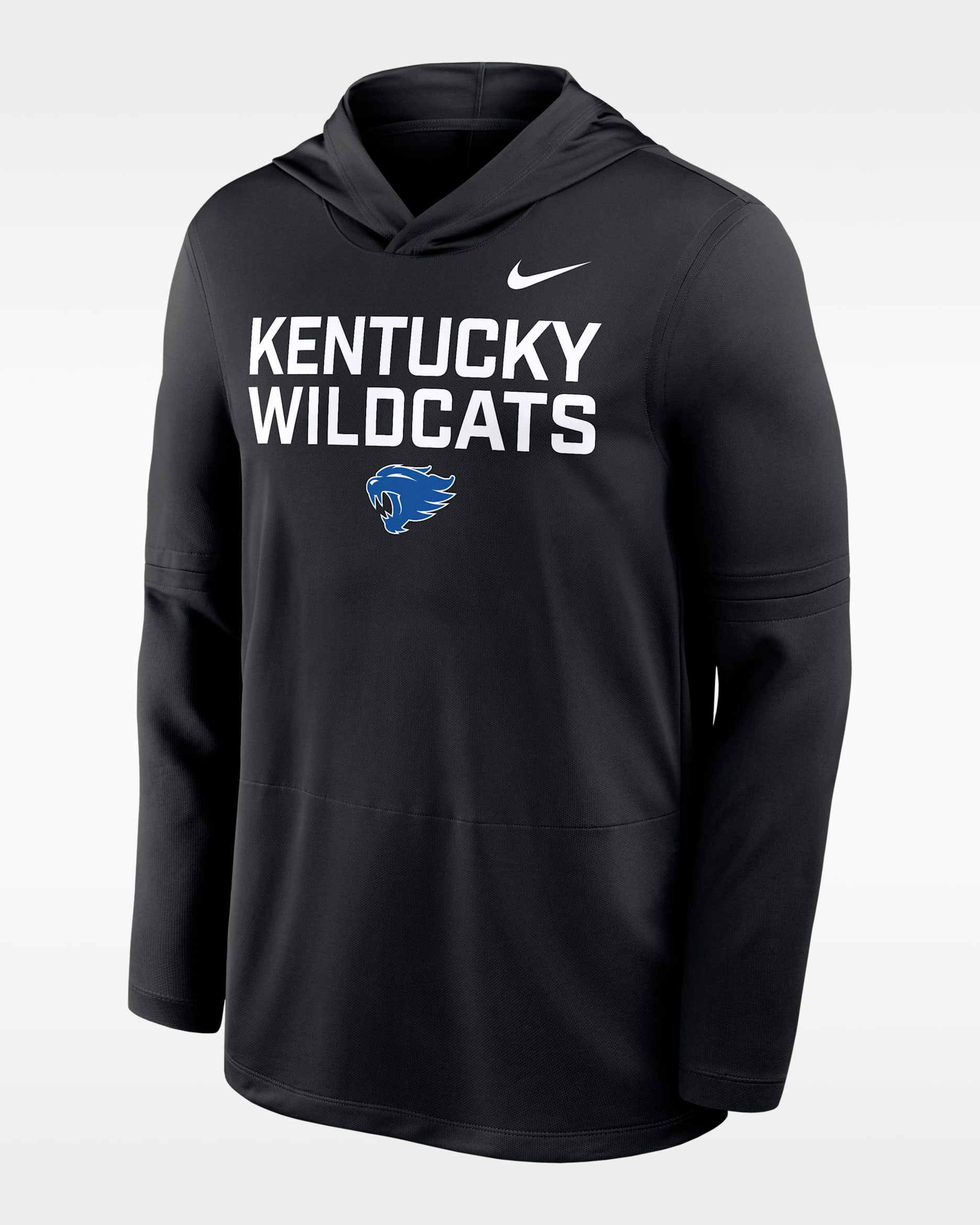 Playera de manga larga universitaria Nike Dri-FIT con gorro para hombre Kentucky Sideline - Negro
