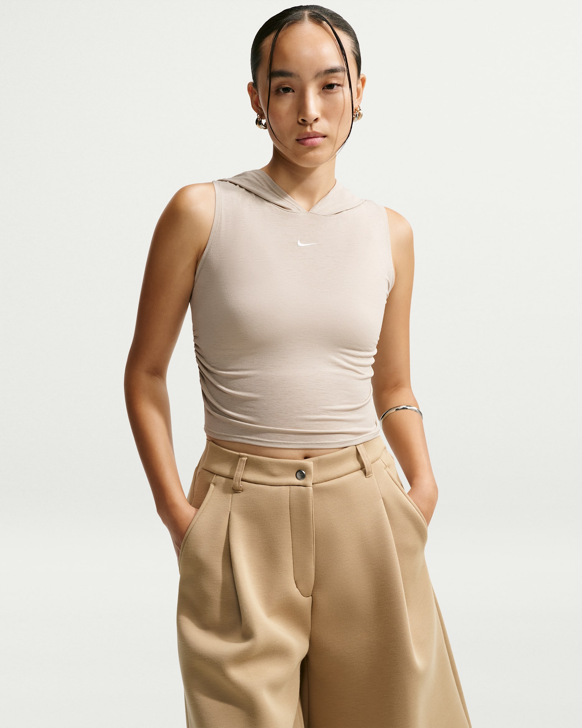 Nike Sportswear Women's Slim Hooded Tank Top - Cream II/Sail