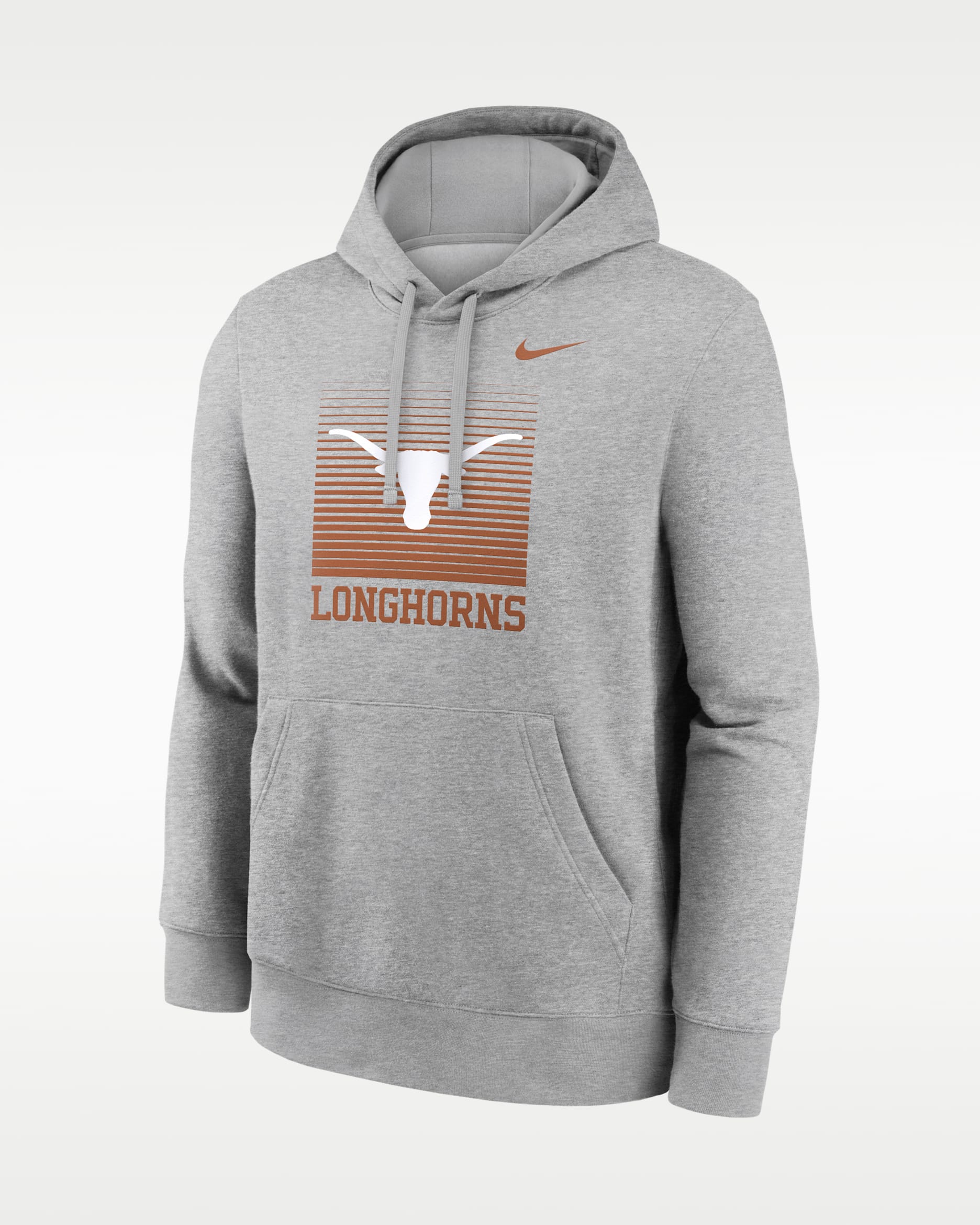 Texas Primetime Men's Nike College Pullover Hoodie - Grey Heather