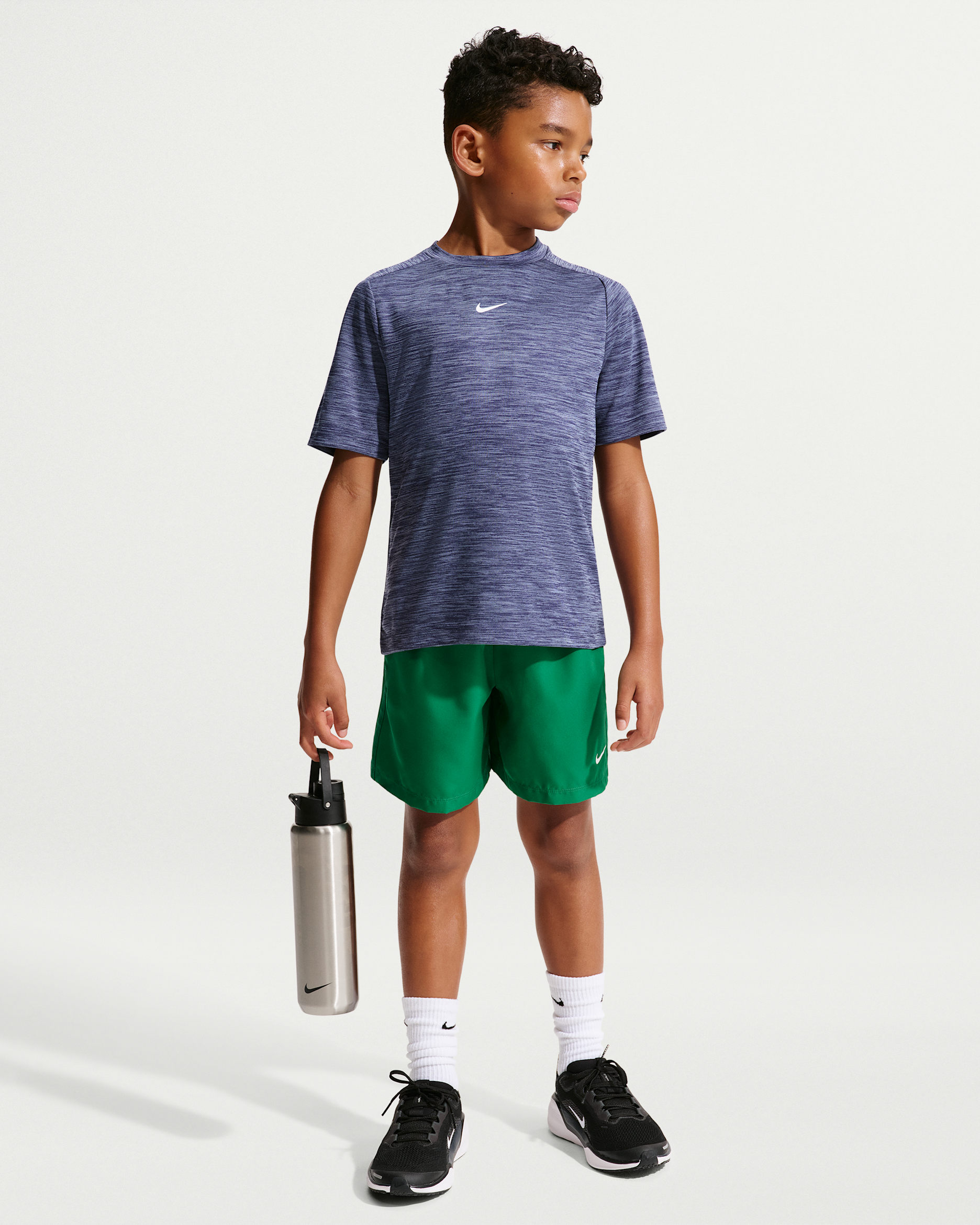 Nike Multi Big Kids' (Boys') Dri-FIT Woven Shorts - Malachite/White