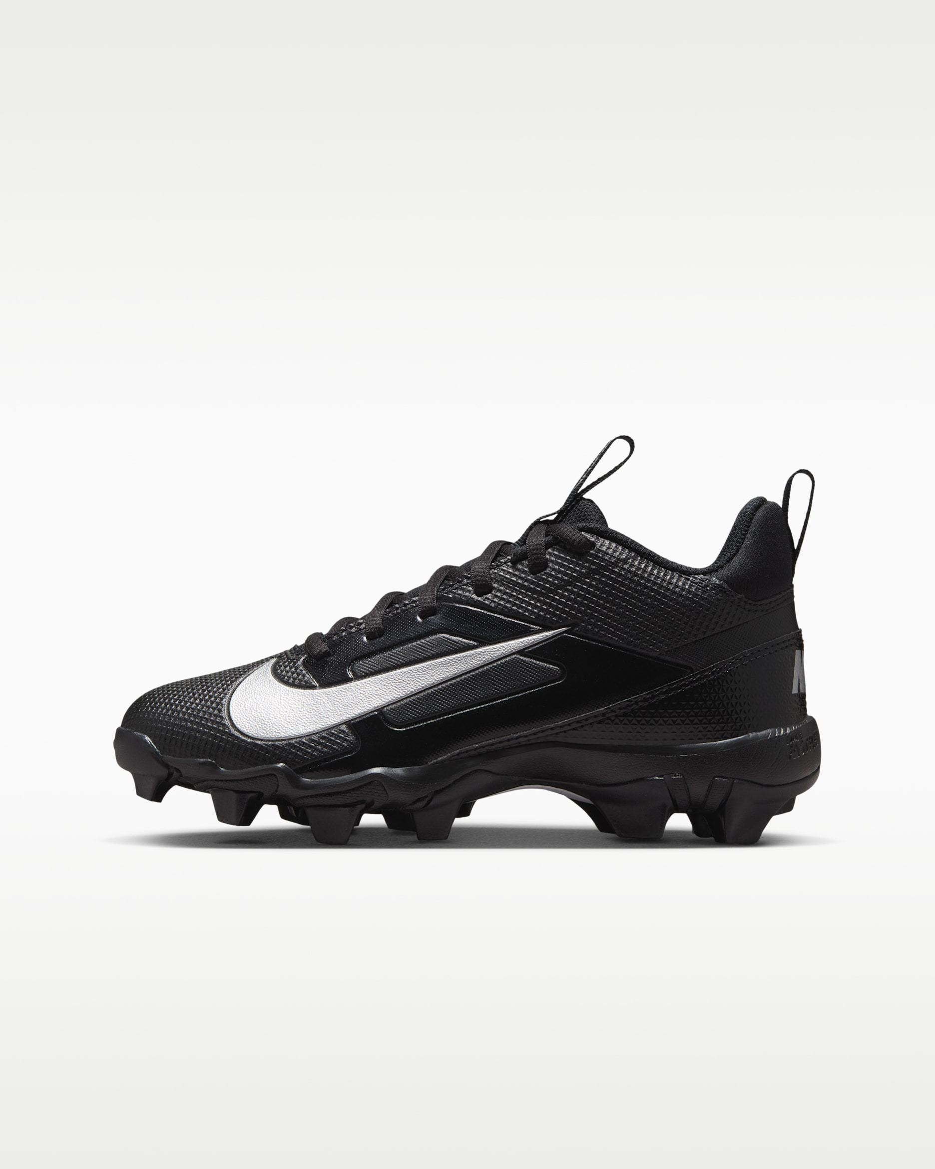Nike Alpha Menace 4 Shark Big Kids' Football Cleats - Black/Metallic Silver