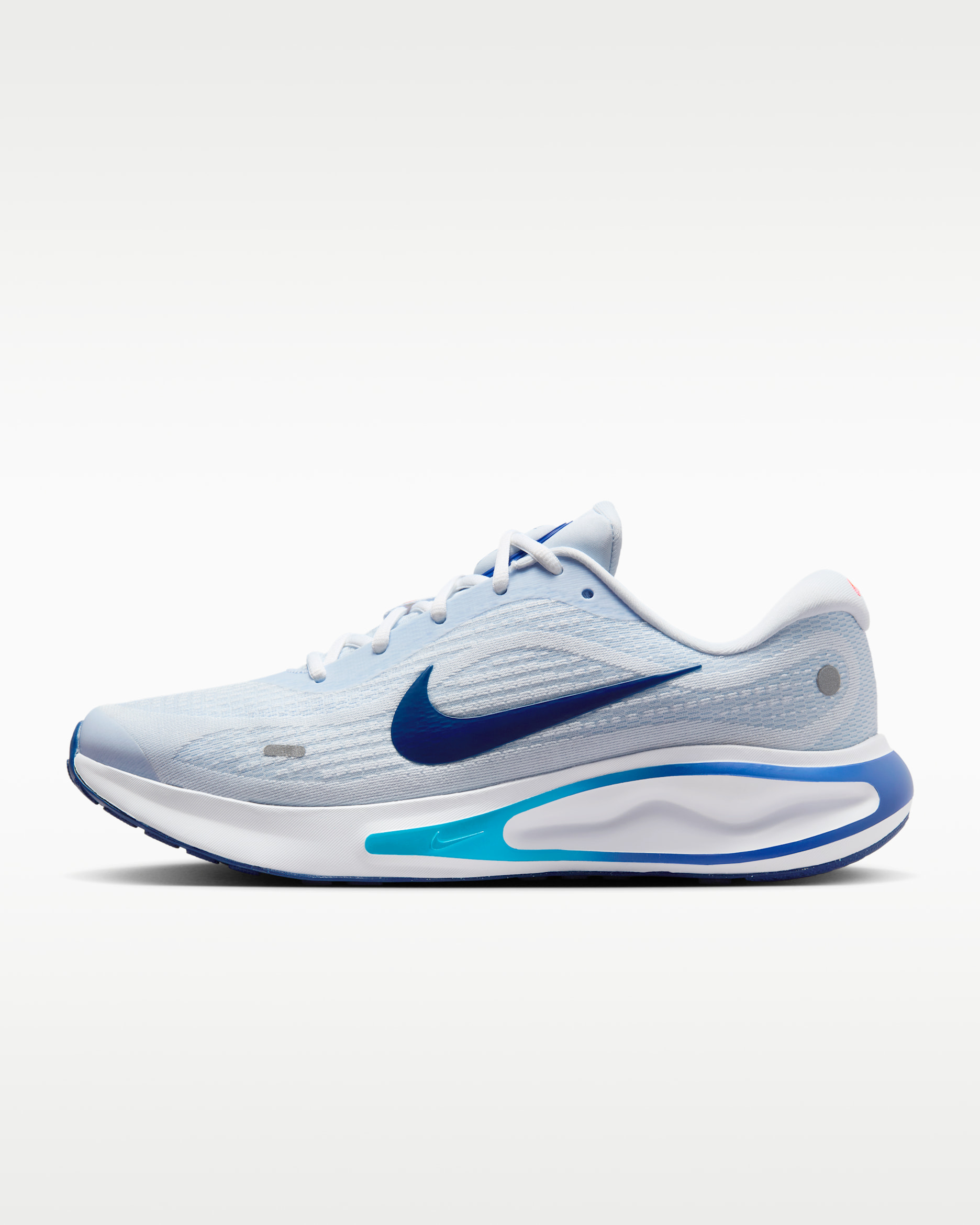 Nike Journey Run Men's Road Running Shoes - Football Grey/Aluminium/Blue Lightning/Blue Void