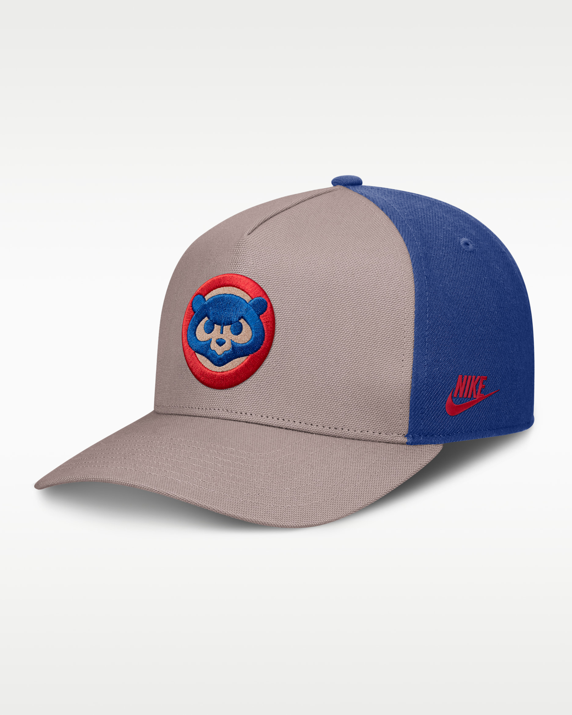 Chicago Cubs Cooperstown Rise Men's Nike MLB A-Frame Adjustable Hat - Legend Light Brown/Blue