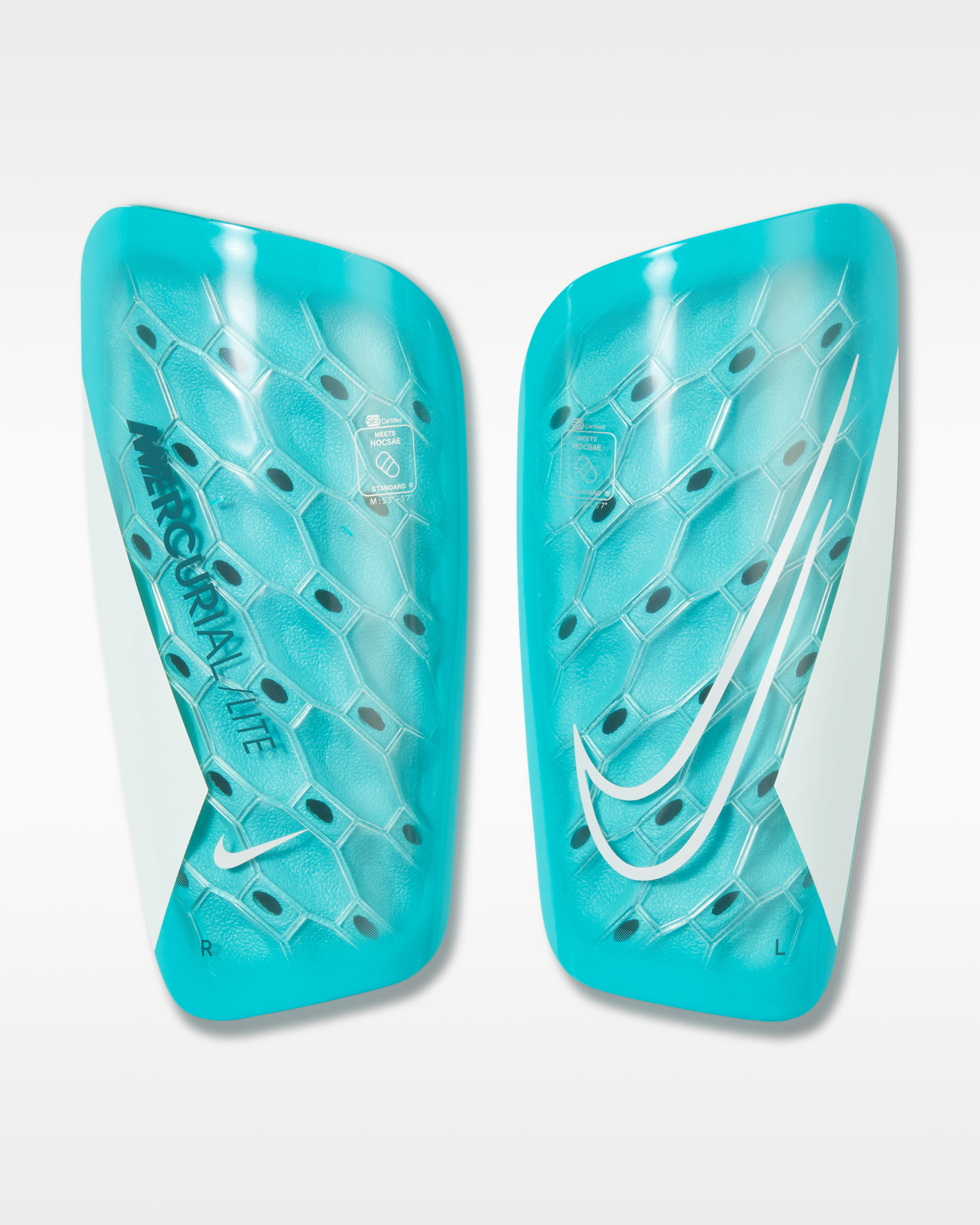 Nike Mercurial Lite Soccer Shin Guards - Dusty Cactus/Off White/White