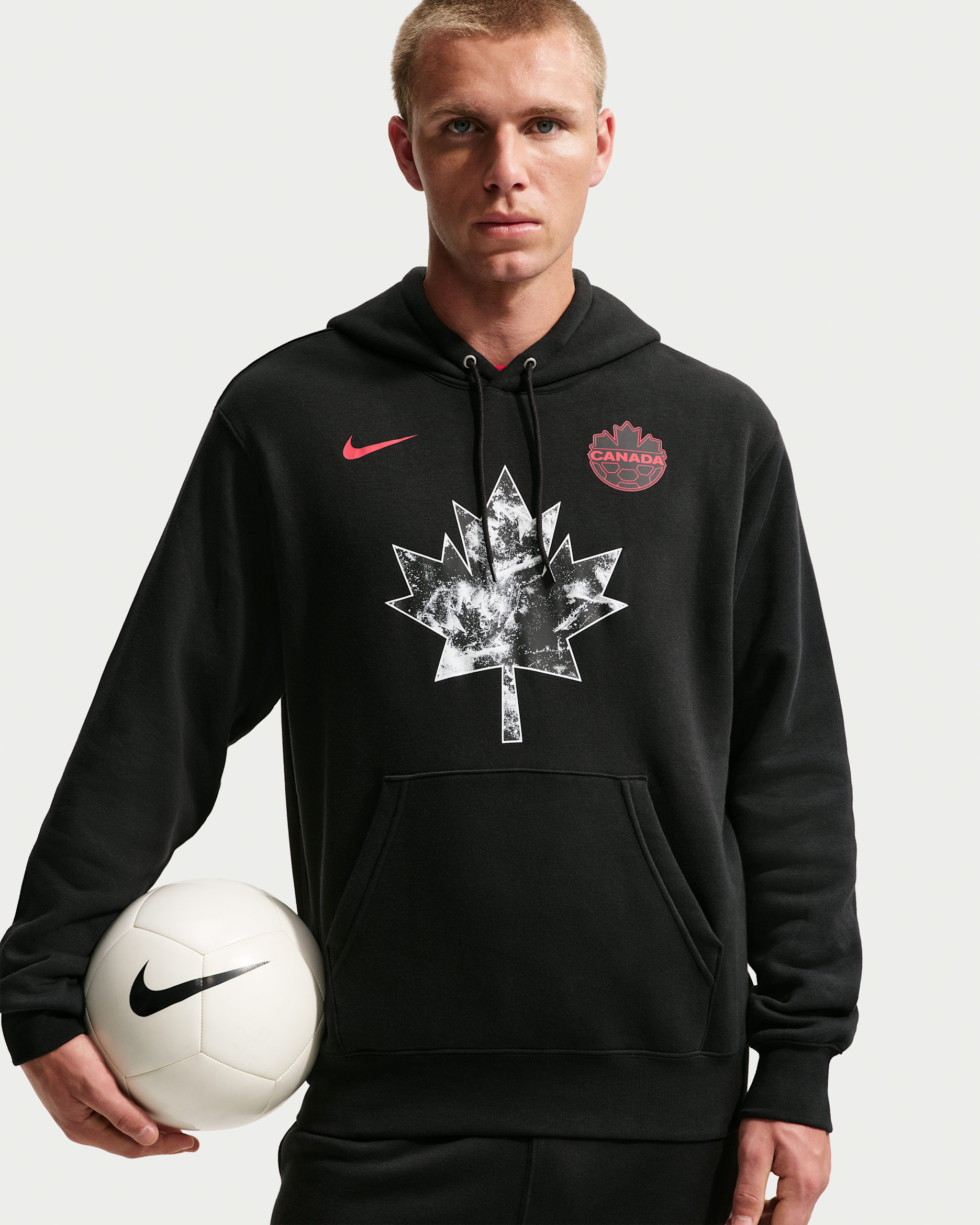Canada Club Fleece Men's Nike Football Pullover Hoodie - Black