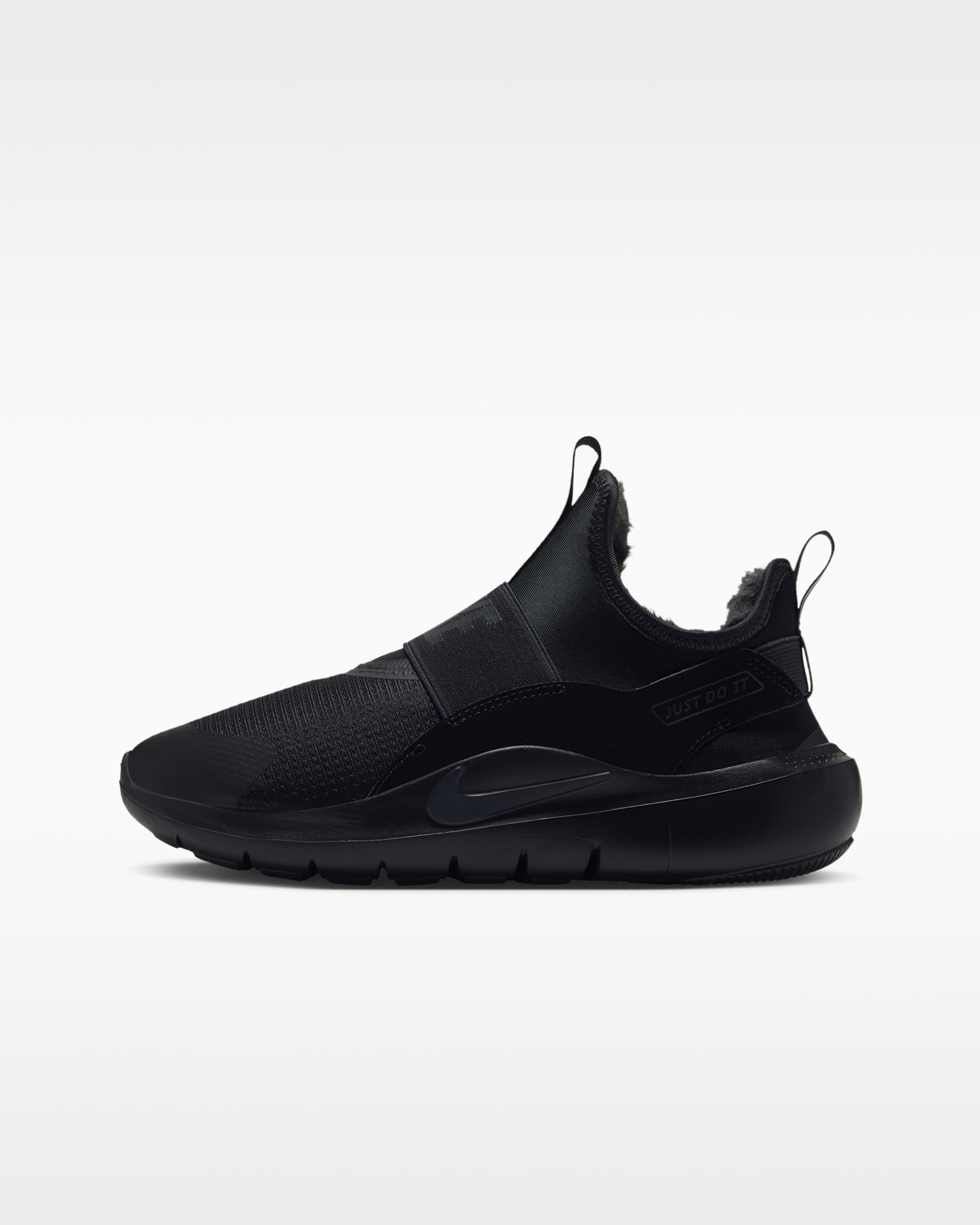 Nike Flex Runner Warm Older Kids' Running Shoes - Black/Black/Dark Smoke Grey
