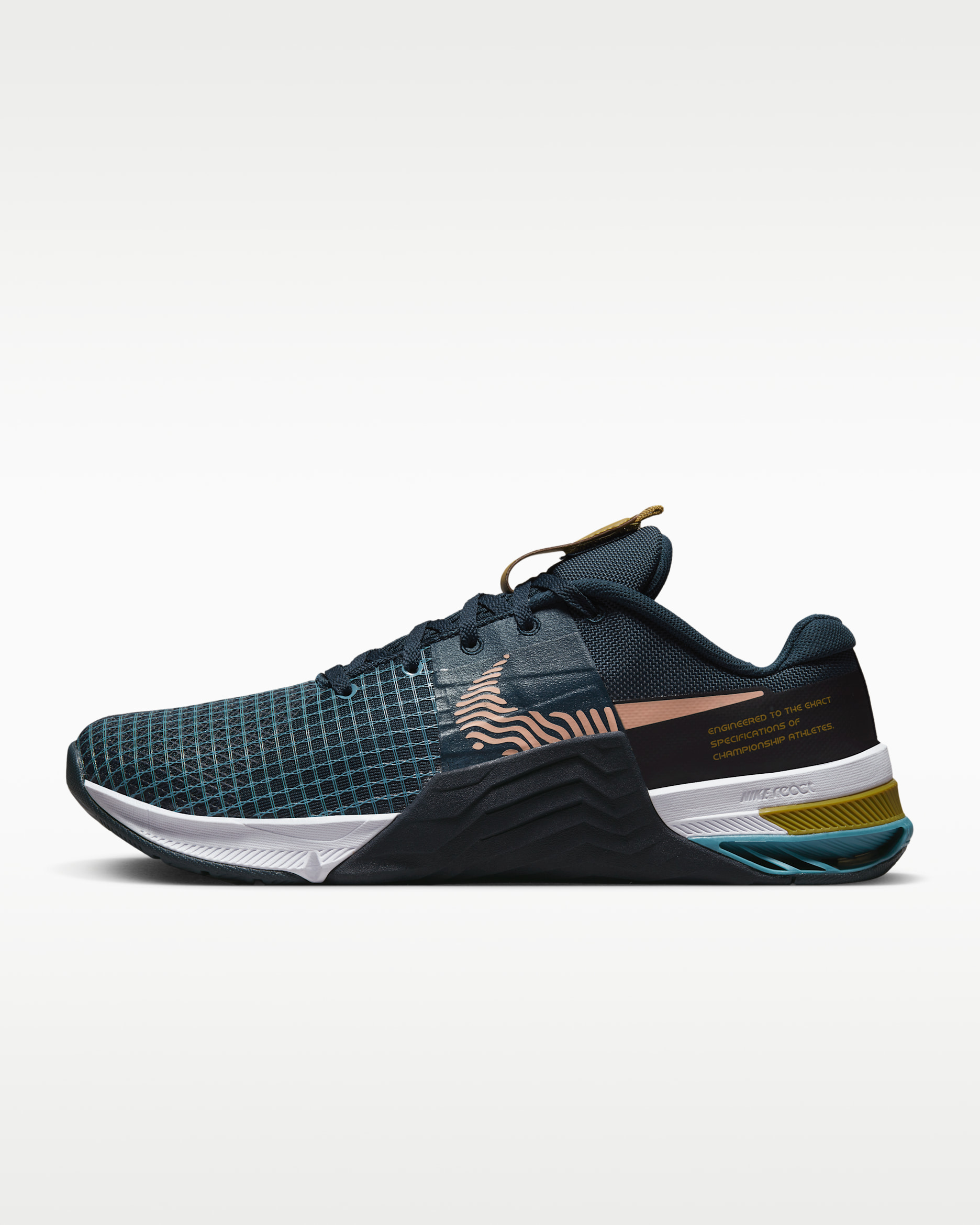 Tenis de entrenamiento para hombre Nike Metcon 8 - Azul marino militar/Obsidiana/Cerúleo/Naranja ártico