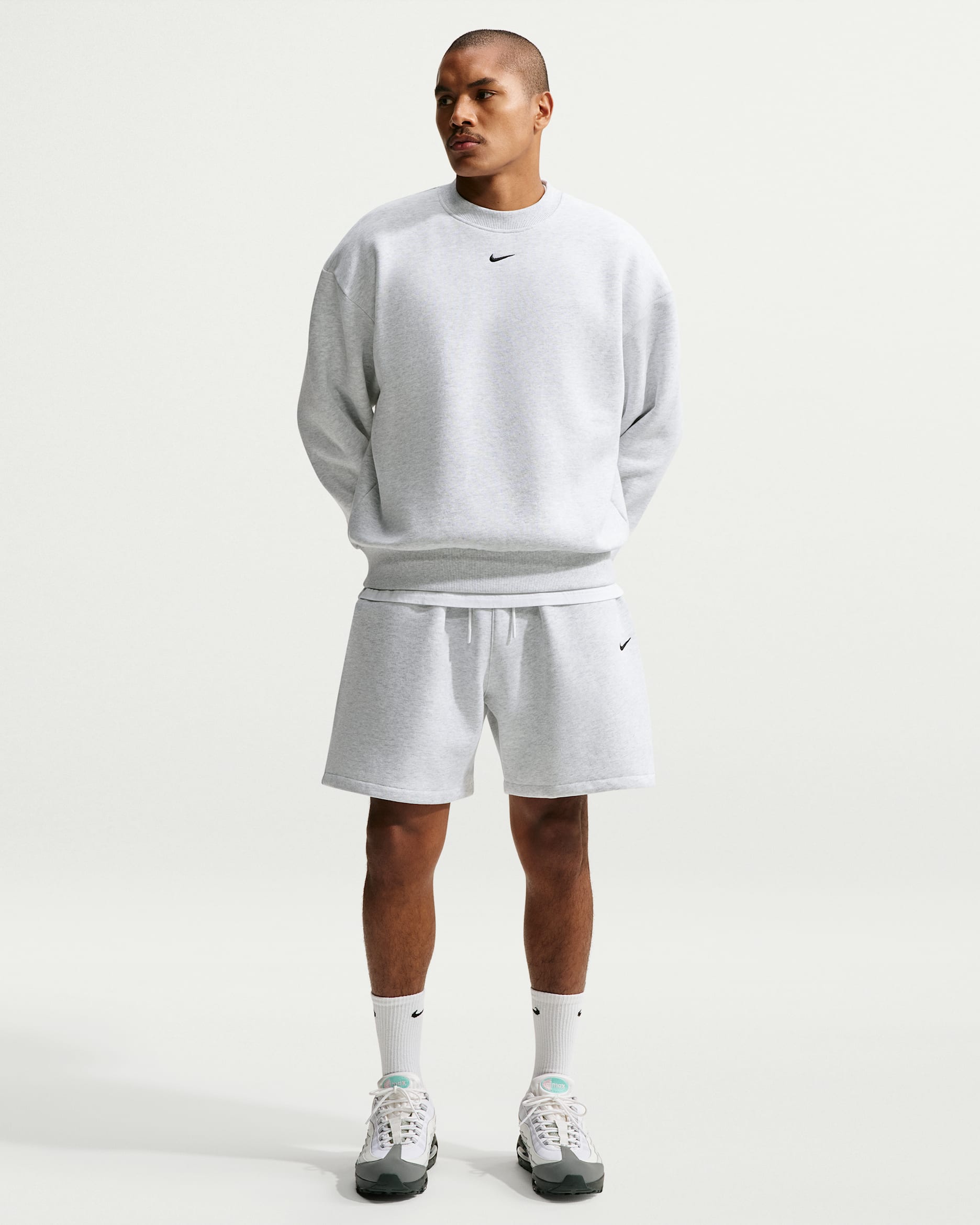 Nike Solo Fleece Men's Shorts - Birch Heather/Black