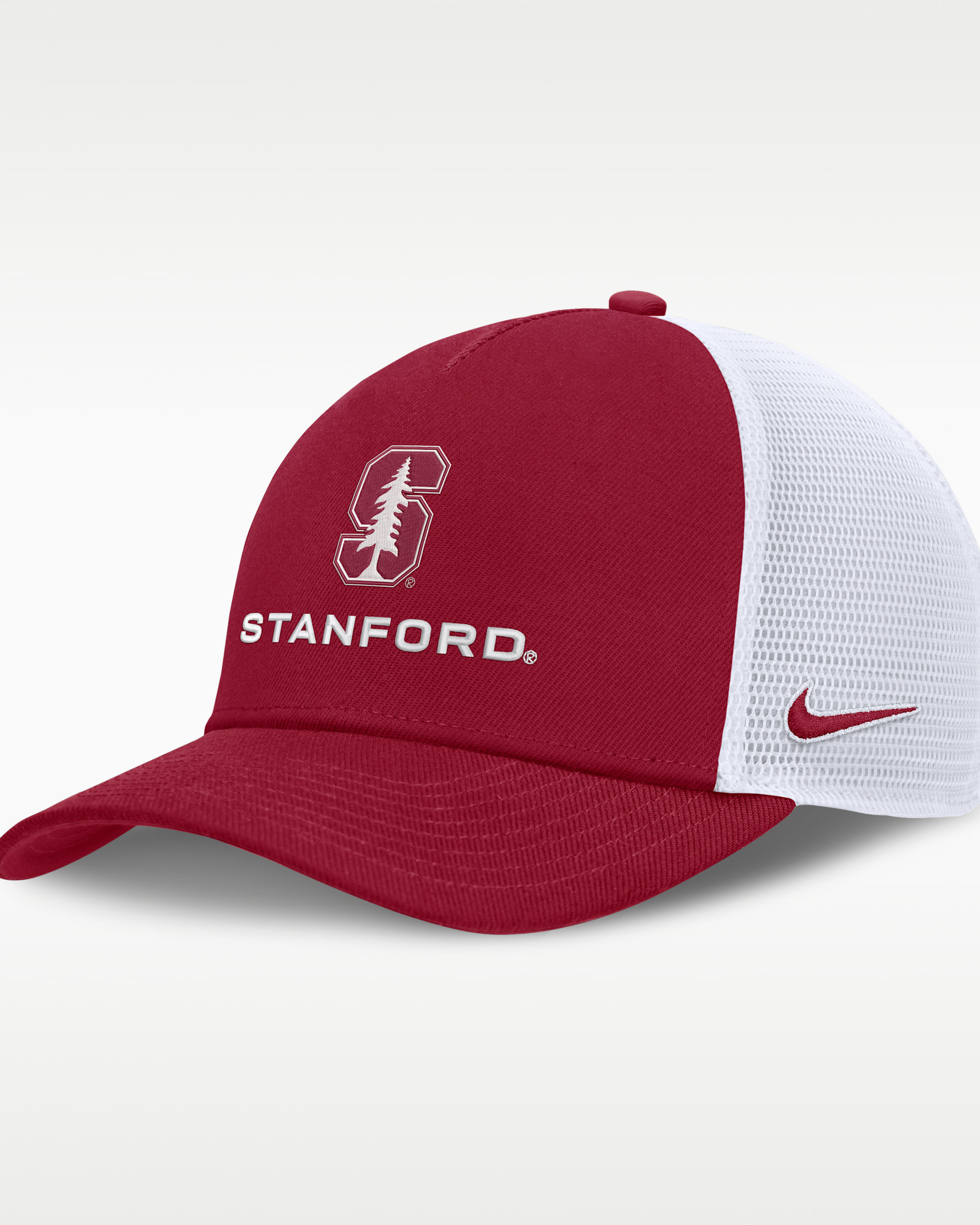 Stanford Sideline Rise Gameday Men's Nike College Trucker Adjustable Hat - Team Crimson/White