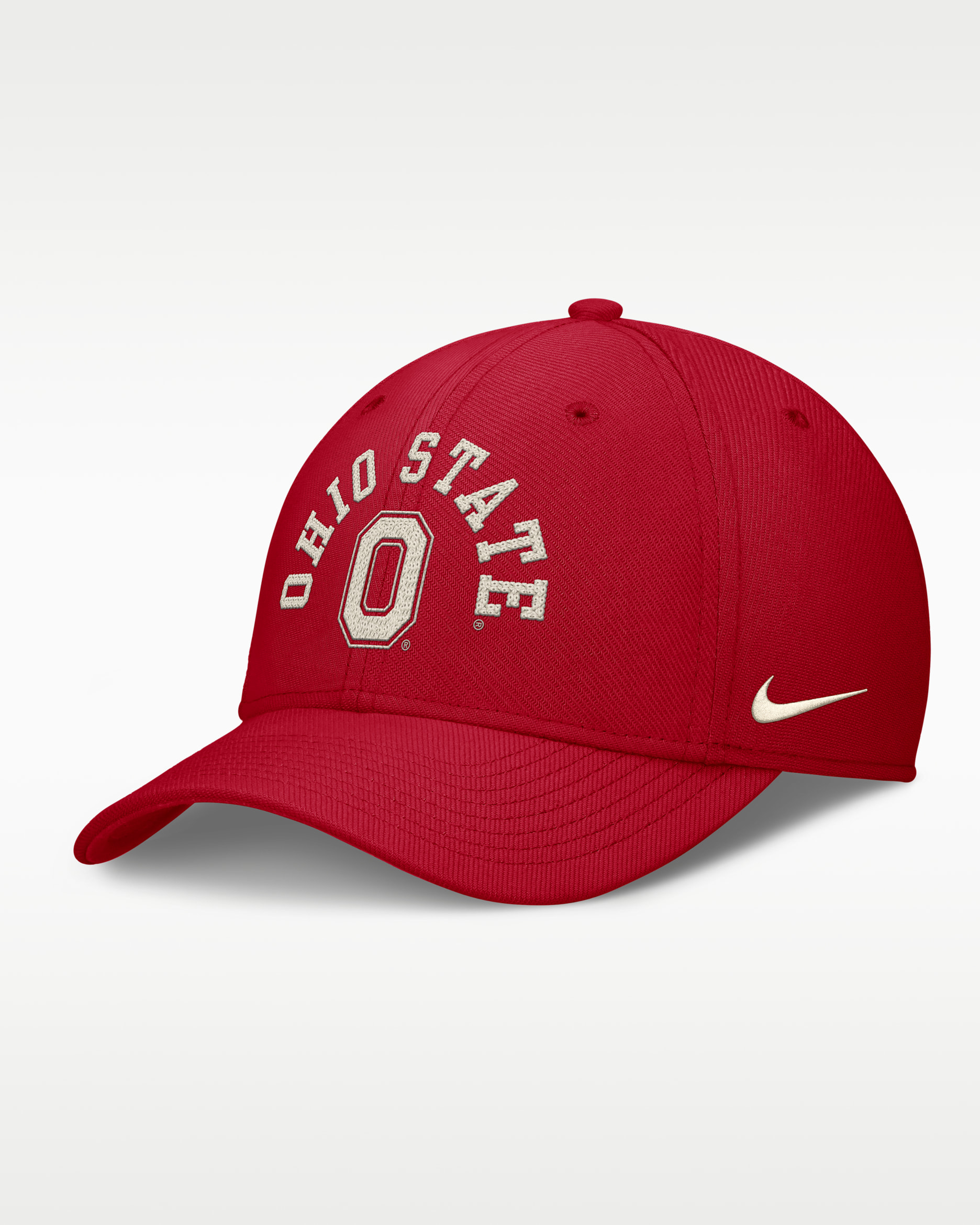 Gorra universitaria Nike Dri-FIT para hombre Ohio State Campus Prep - Escarlata