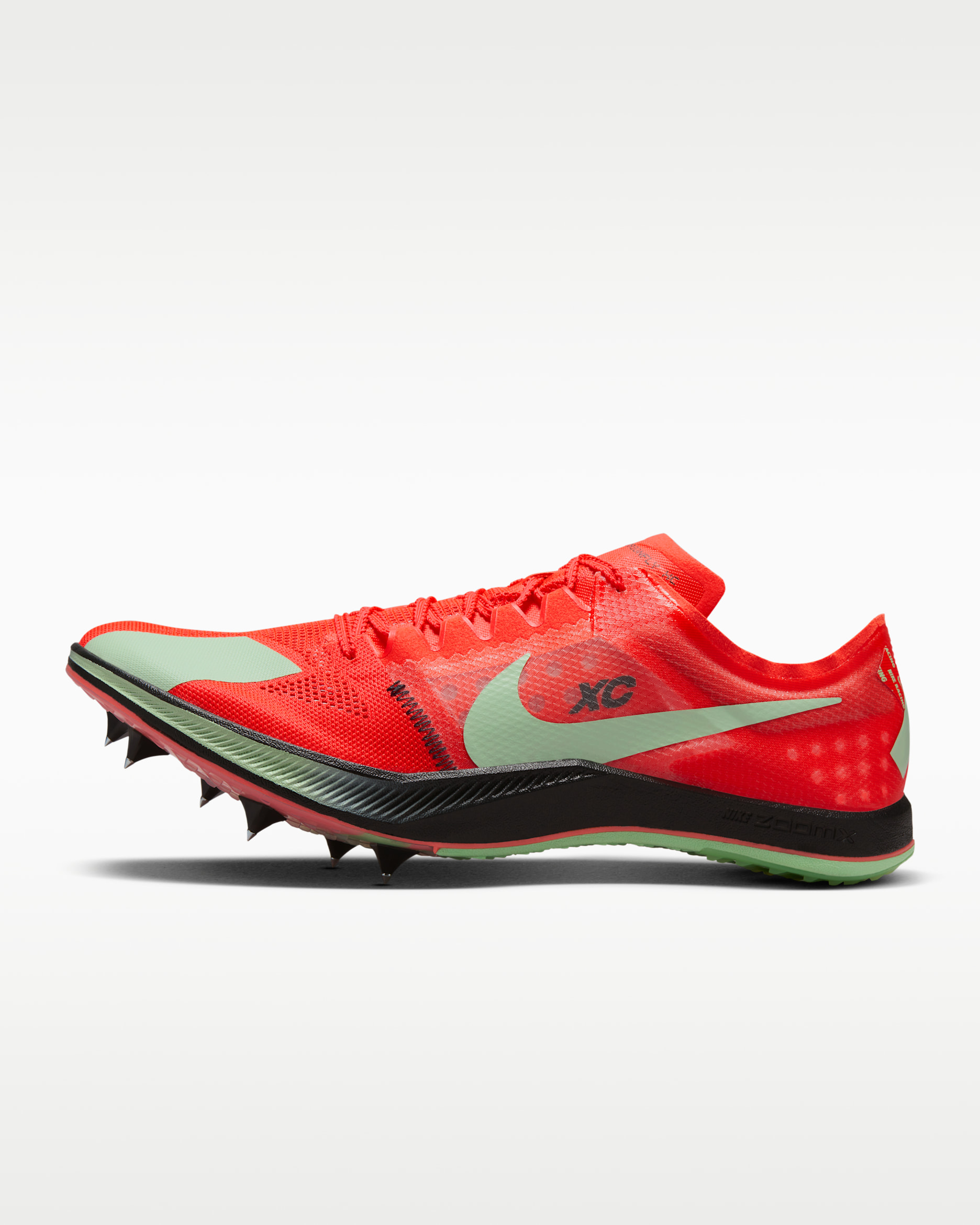 Nike Dragonfly XC Cross-Country Spikes - Bright Crimson/Black/Metallic Silver/Vapour Green