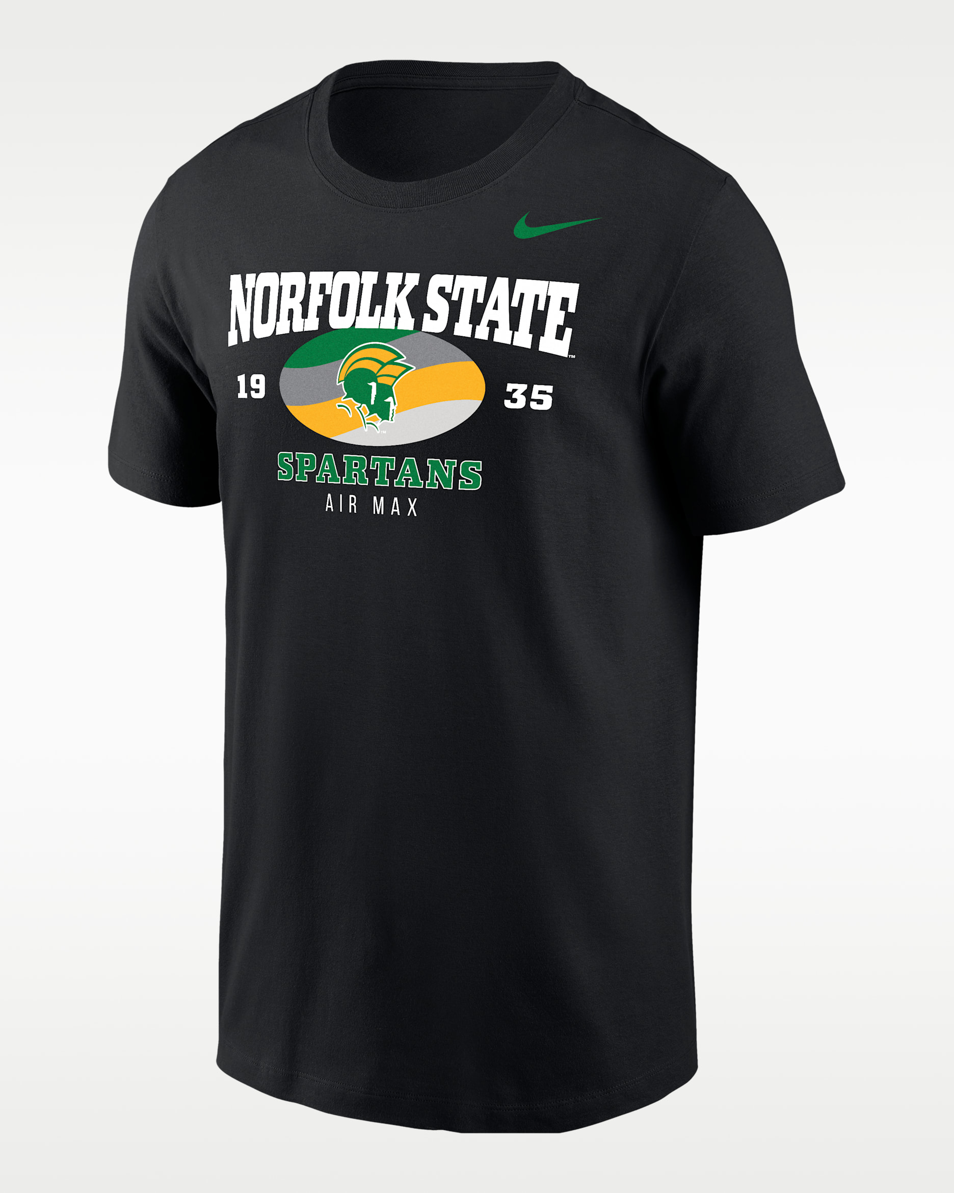 Nike College (Norfolk State) Men's Air Max Short-Sleeve T-Shirt - Black