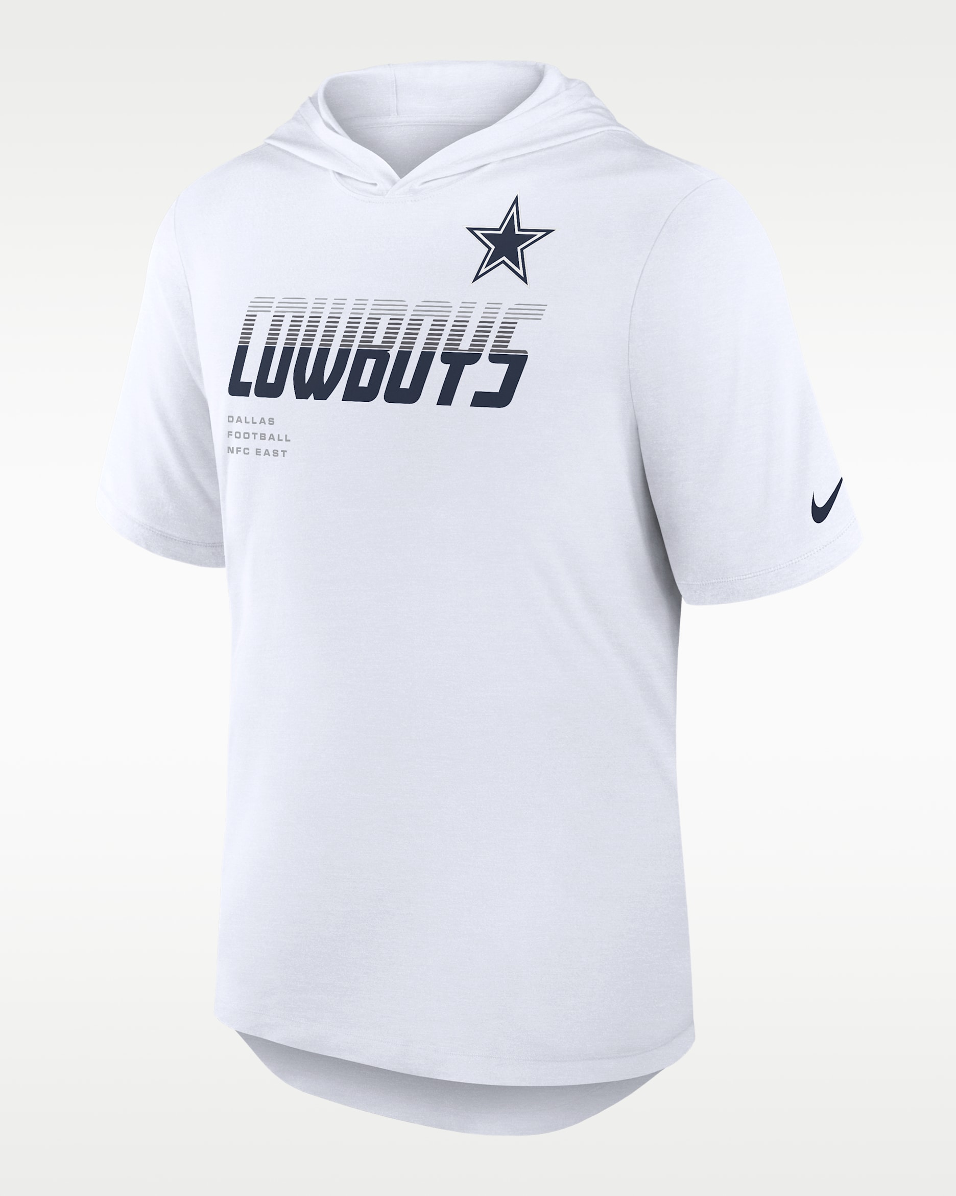 Playera Nike Dri-FIT de la NFL con gorro para hombre Dallas Cowboys - Blanco/Azul marino/Azul marino