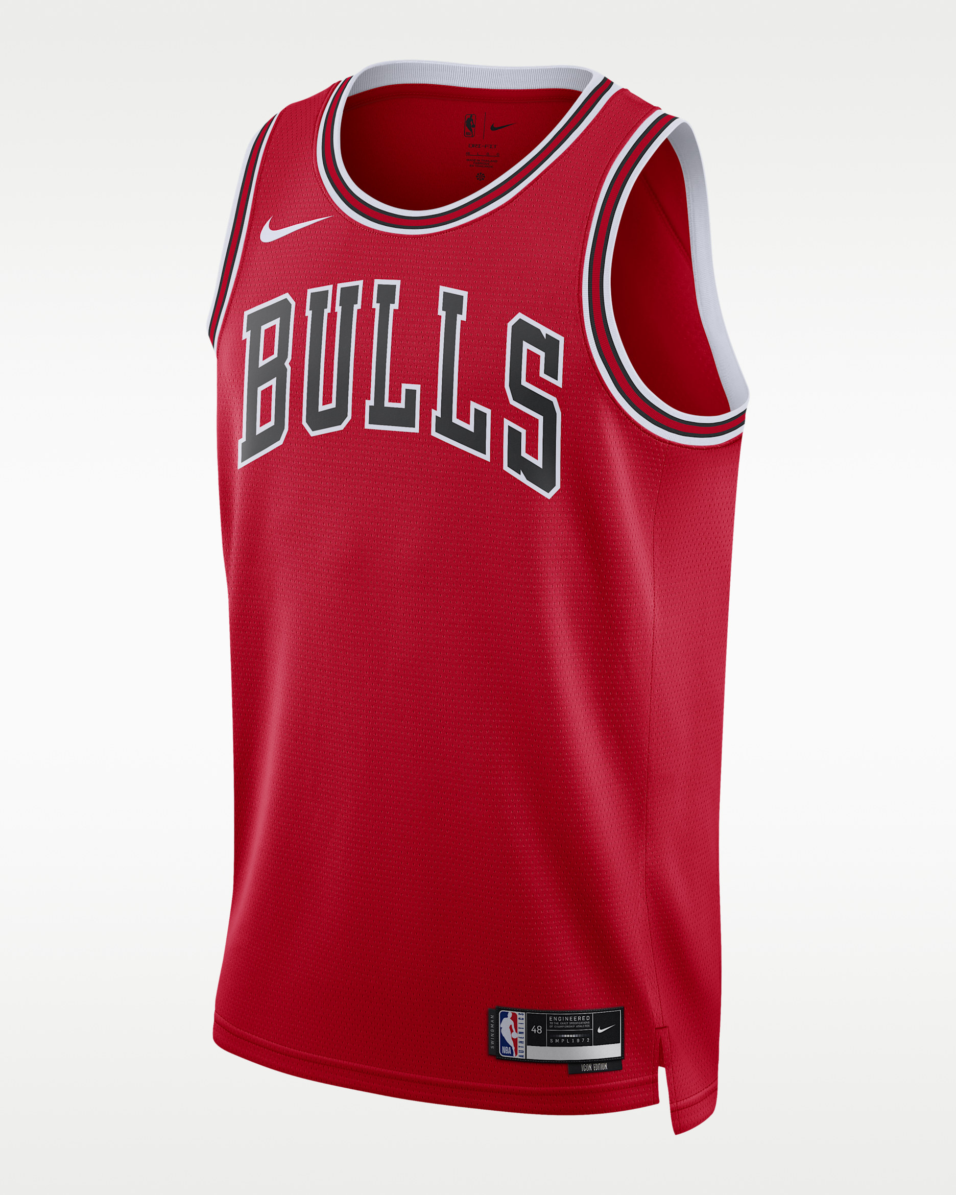 Jersey Nike Dri-FIT de la NBA Swingman para hombre Chicago Bulls Icon Edition - Rojo universitario/Blanco