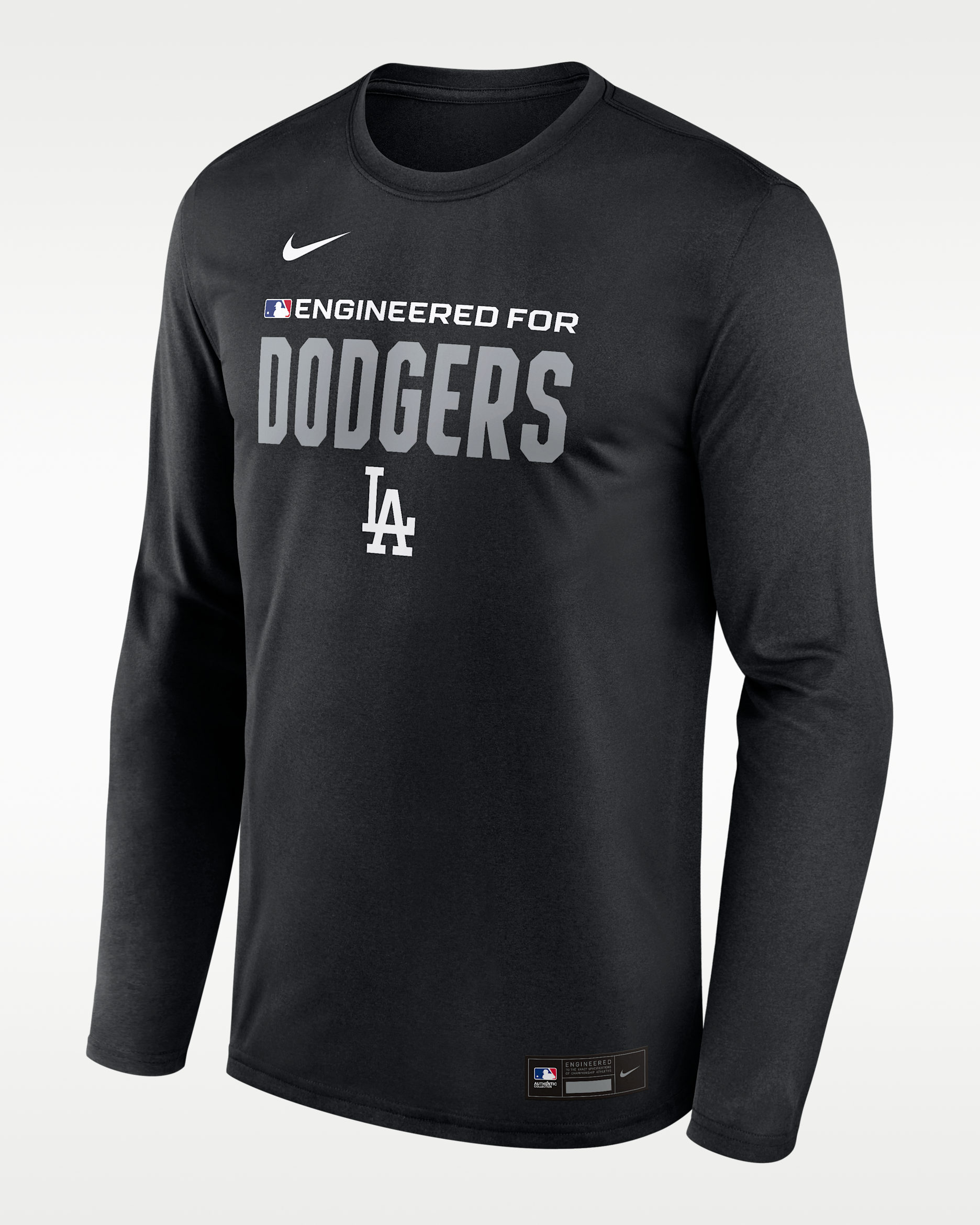Los Angeles Dodgers Authentic Collection Team Issue Men's Nike Dri-FIT MLB Long-Sleeve T-Shirt - Black