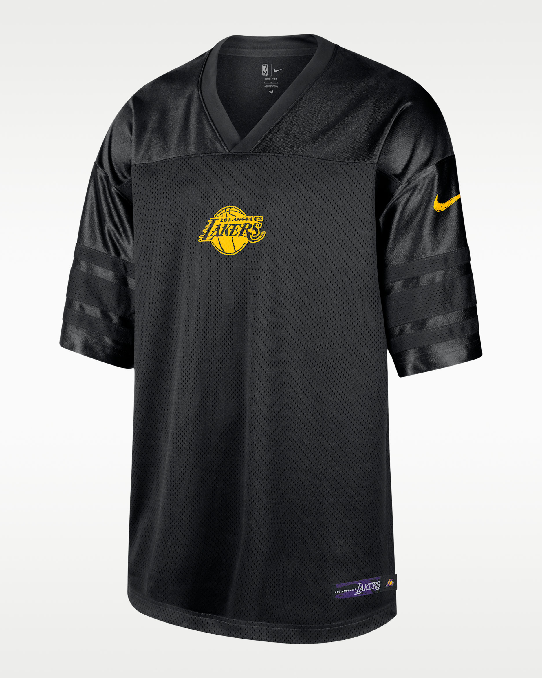 Los Angeles Lakers Courtside Men's Nike Dri-FIT NBA Jersey - Black/Black/Black