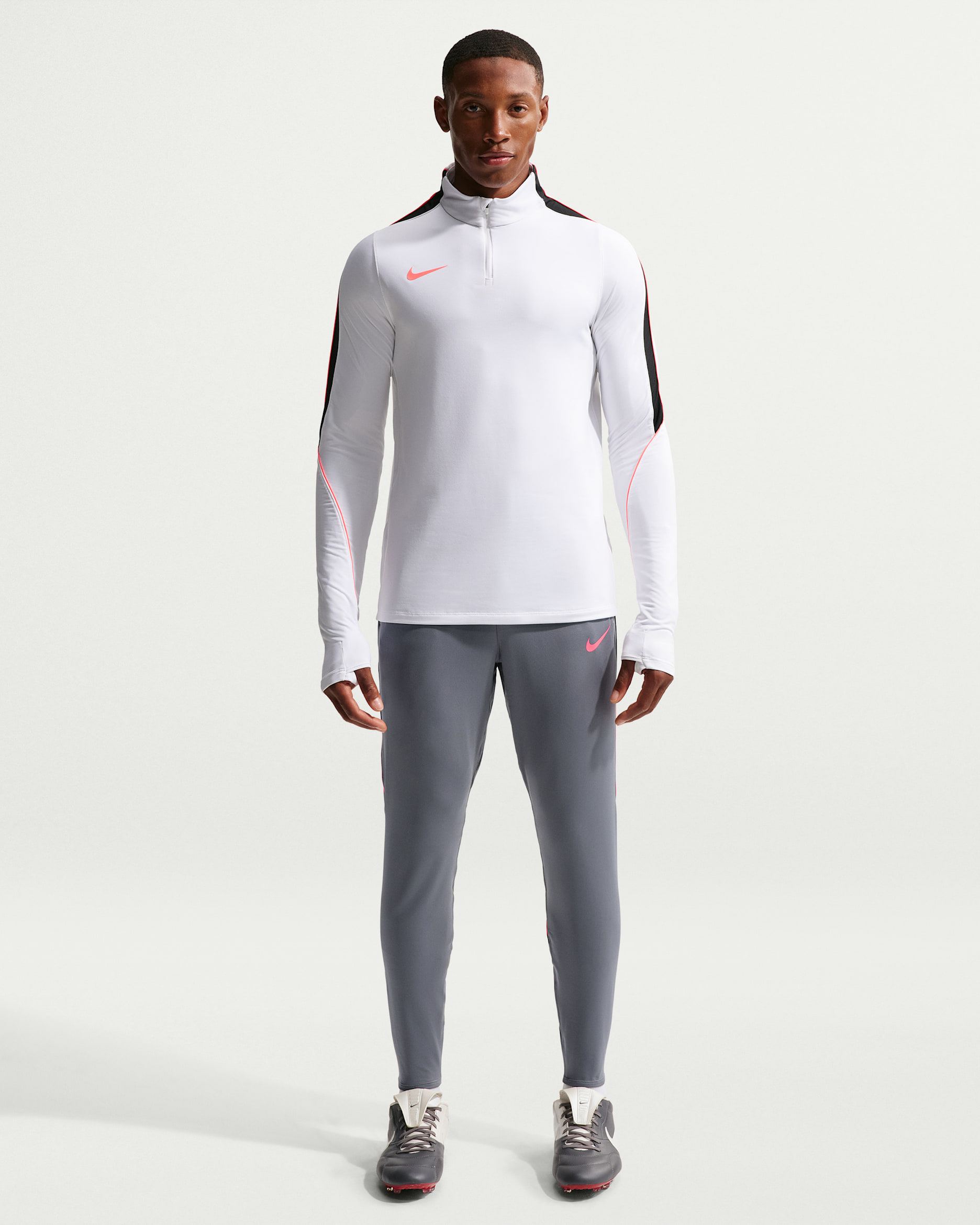 Nike Strike Men's Dri-FIT Football Trousers - Smoke Grey/Black/Hot Punch/Hot Punch