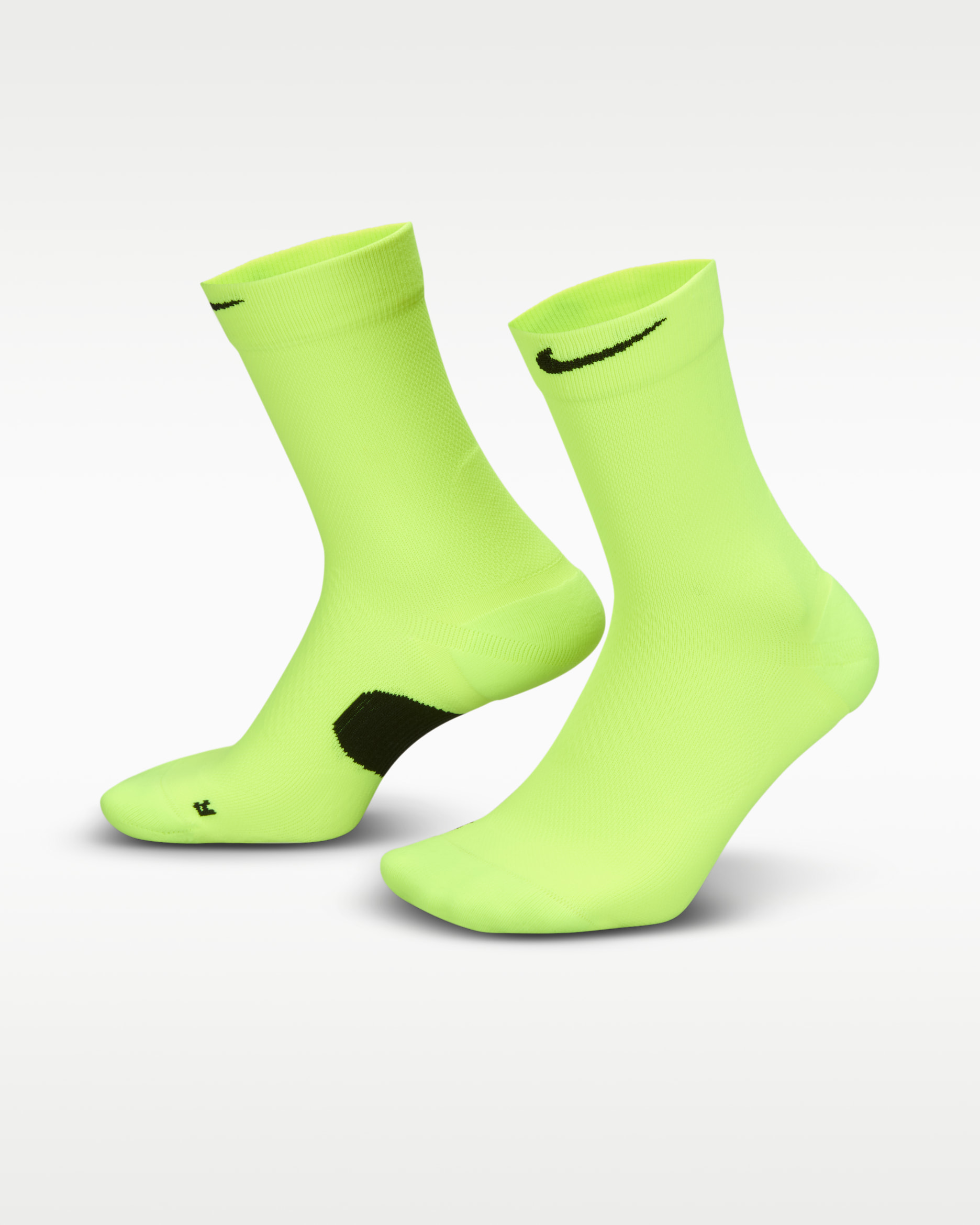 Calze di media lunghezza Nike Running Midweight (1 paio) - Volt/Nero/Nero