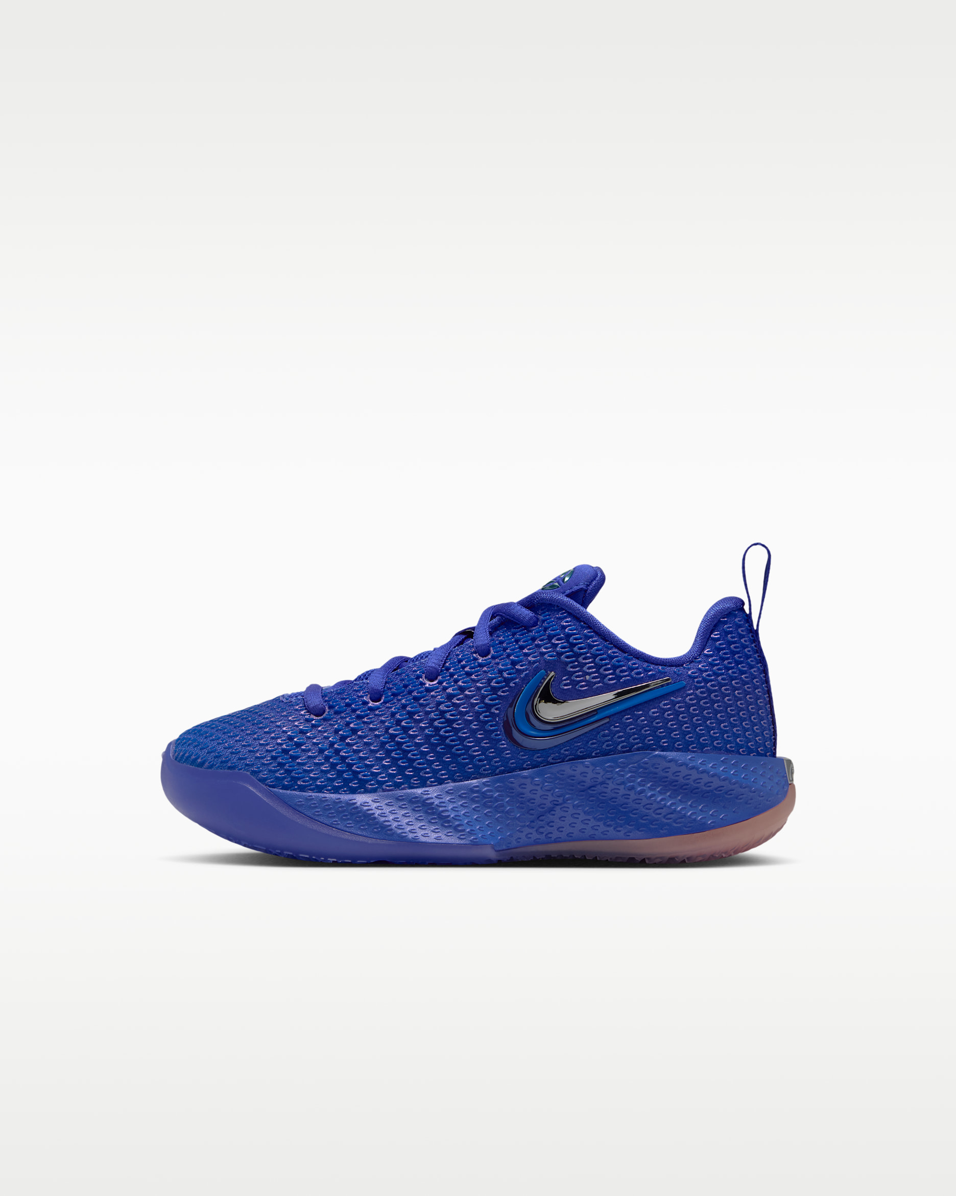 Caitlin Clark 1 Little Kids' Basketball Shoes - Racer Blue/Metallic Silver/Melon Crush/Teal Tint