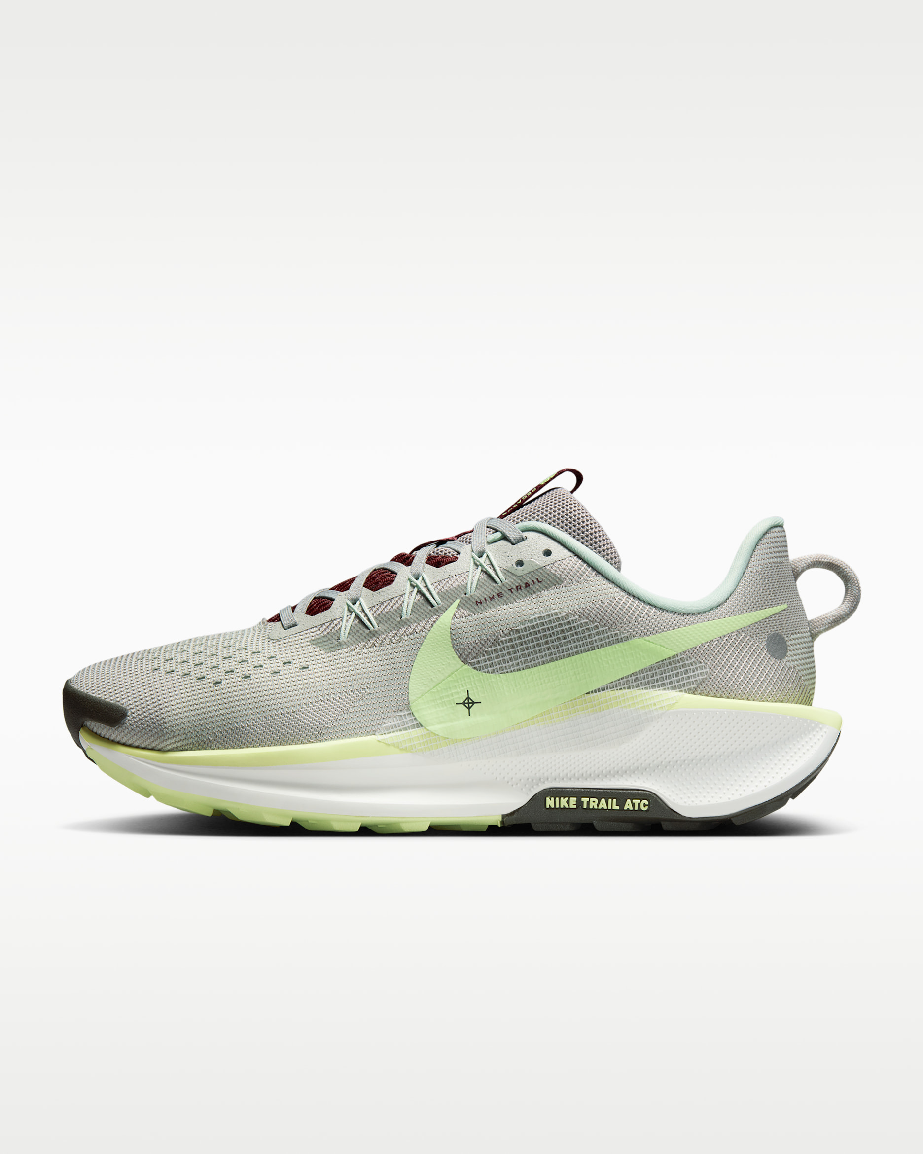 Nike Pegasus Trail 5 男款越野跑鞋 - Light Silver/College Grey/Dark Team Red/Barely Volt