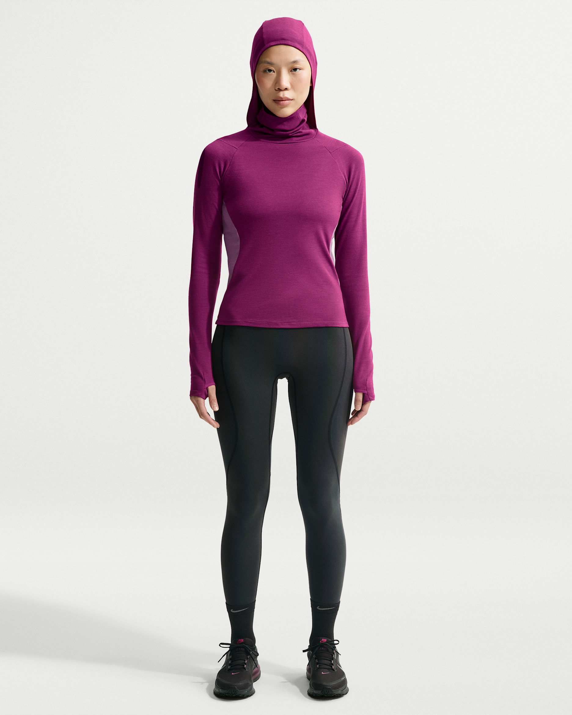 NikeLab | Running Flash Leggings de talle alto sin costuras en la parte delantera - Mujer - Rainbow/Negro