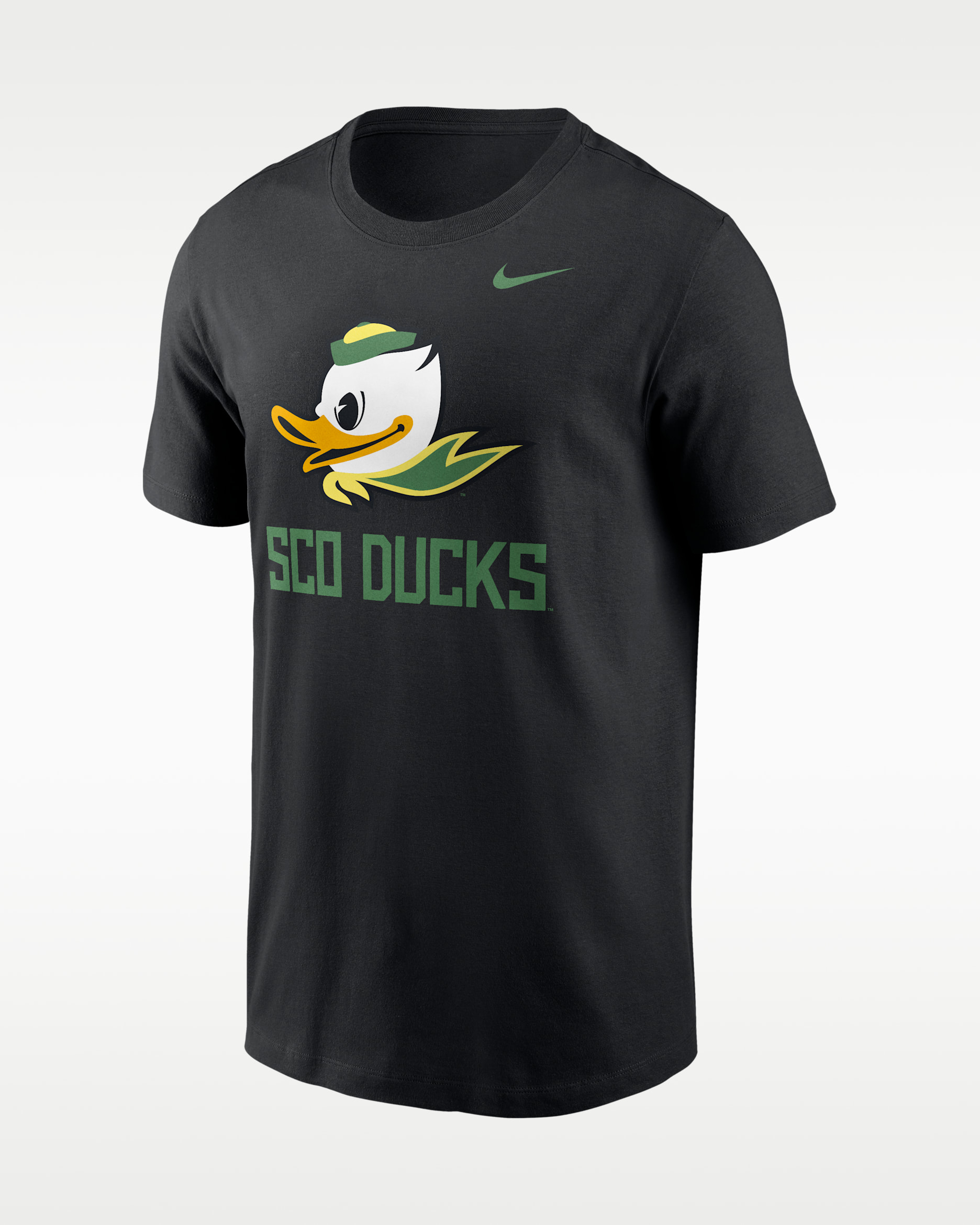 Playera universitaria Nike para hombre Oregon Primetime Logo Mantra - Negro