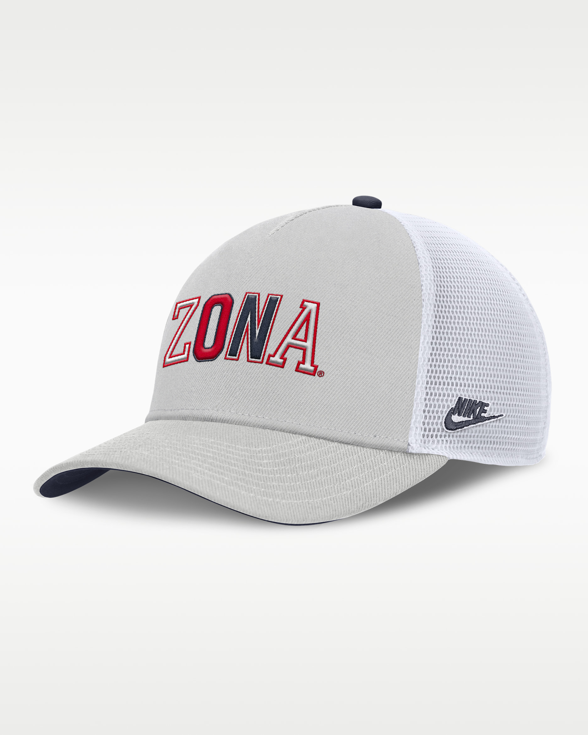 Gorra de rejilla universitaria Nike ajustable para hombre Arizona Legacy Basketball Rise - Gris/Azul marino