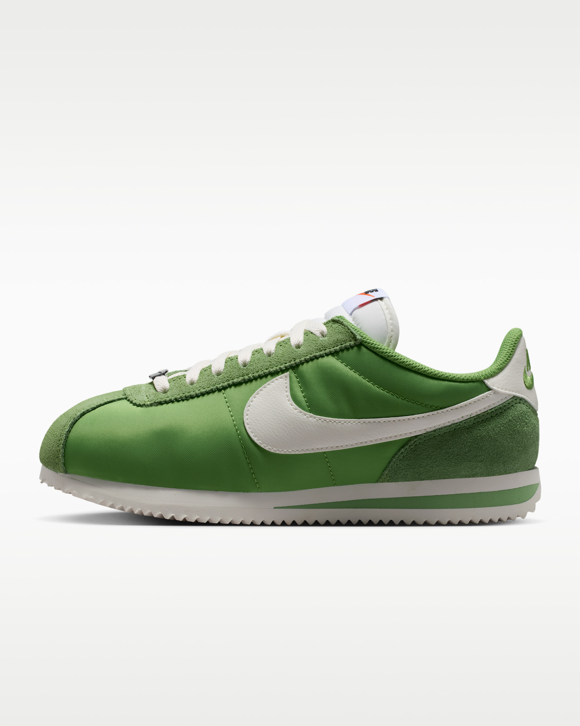 Nike Cortez Textile Women's Shoes - Chlorophyll/Safety Orange/Black/Sail