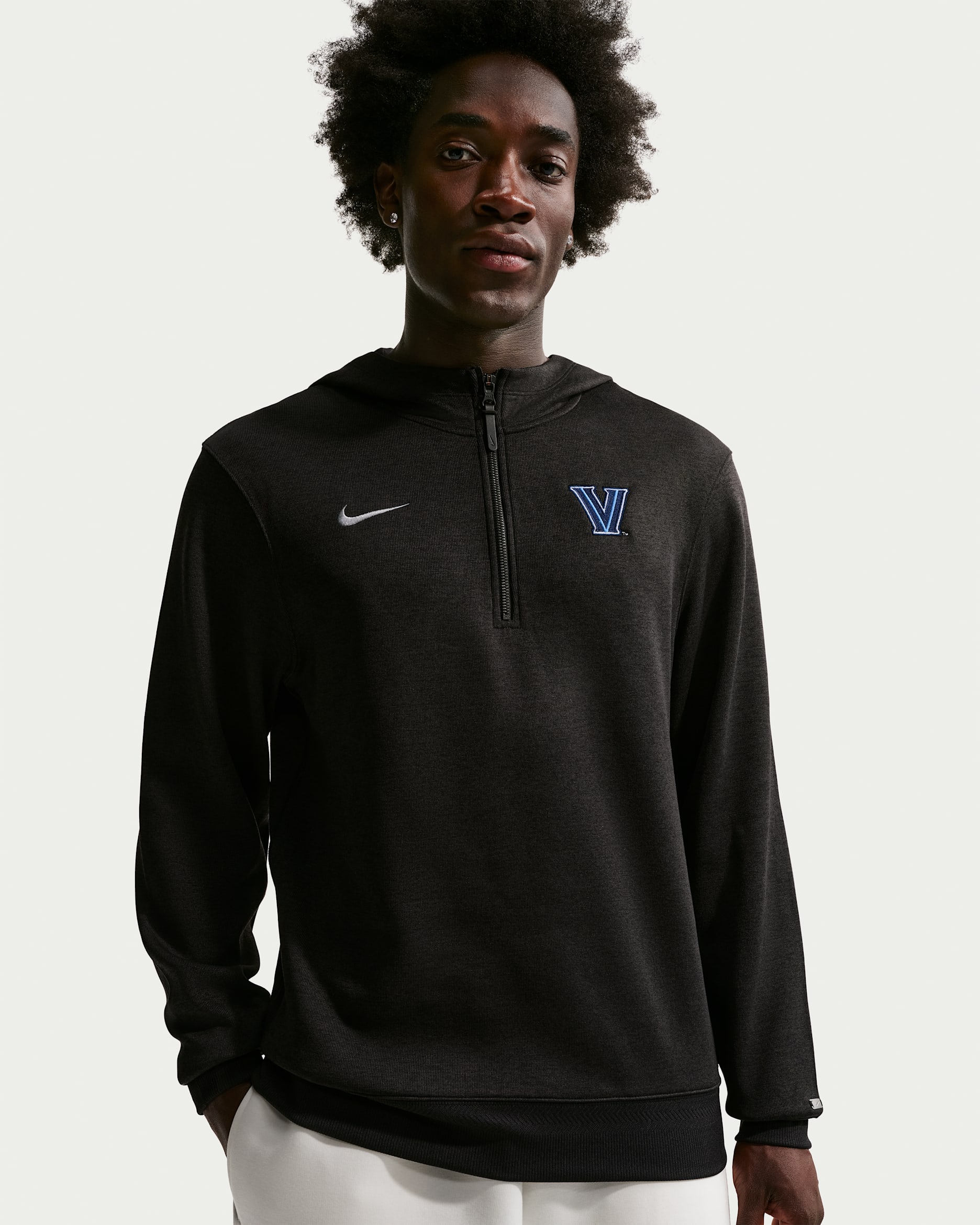 Sudadera con gorro de entrenador de básquetbol para hombre Villanova Wildcats Nike NCAA - Negro